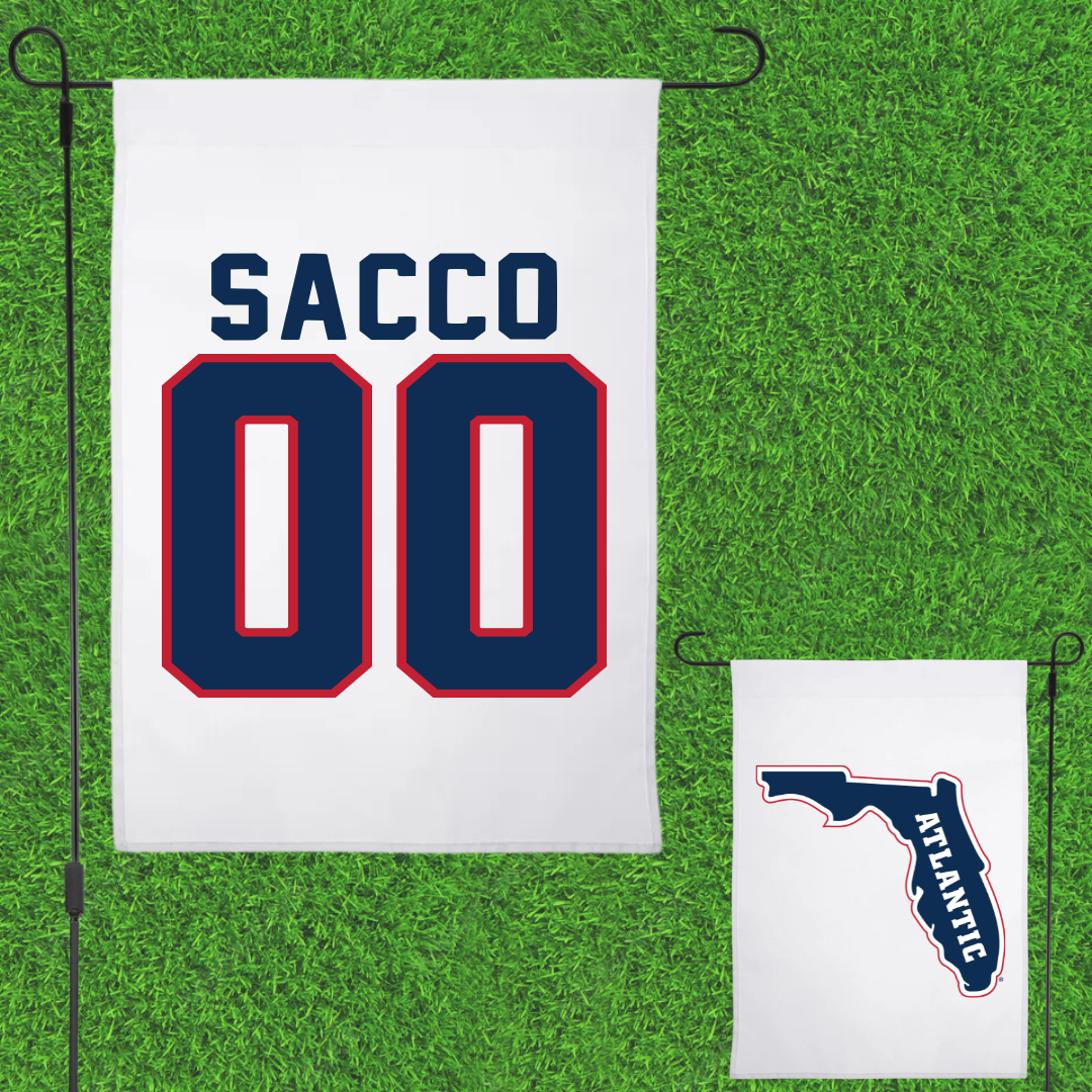 Florida Atlantic University Softball White Garden Flag - #00 Gabby Sacco