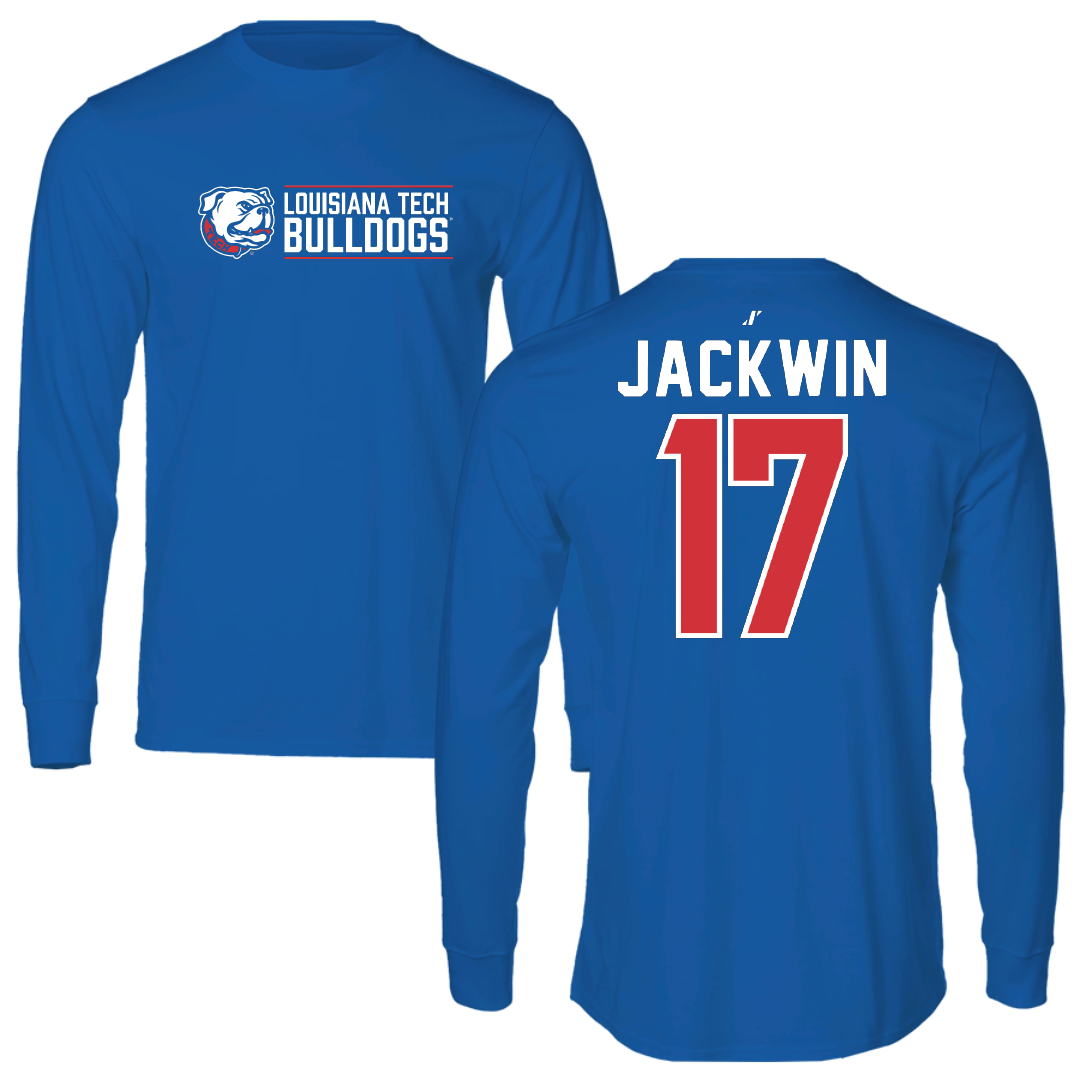 Louisiana Tech University Volleyball Blue General Long Sleeve - #17 Sydney Jackwin