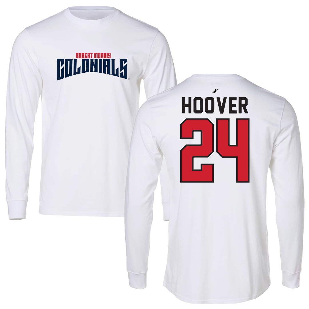 Robert Morris University Softball White Classic Long Sleeve - #24 Mackenzie Hoover
