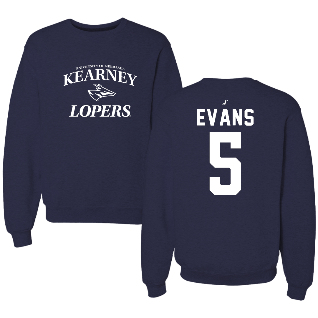 University of Nebraska at Kearney Basketball Navy General Crewneck - #5 Sean Evans