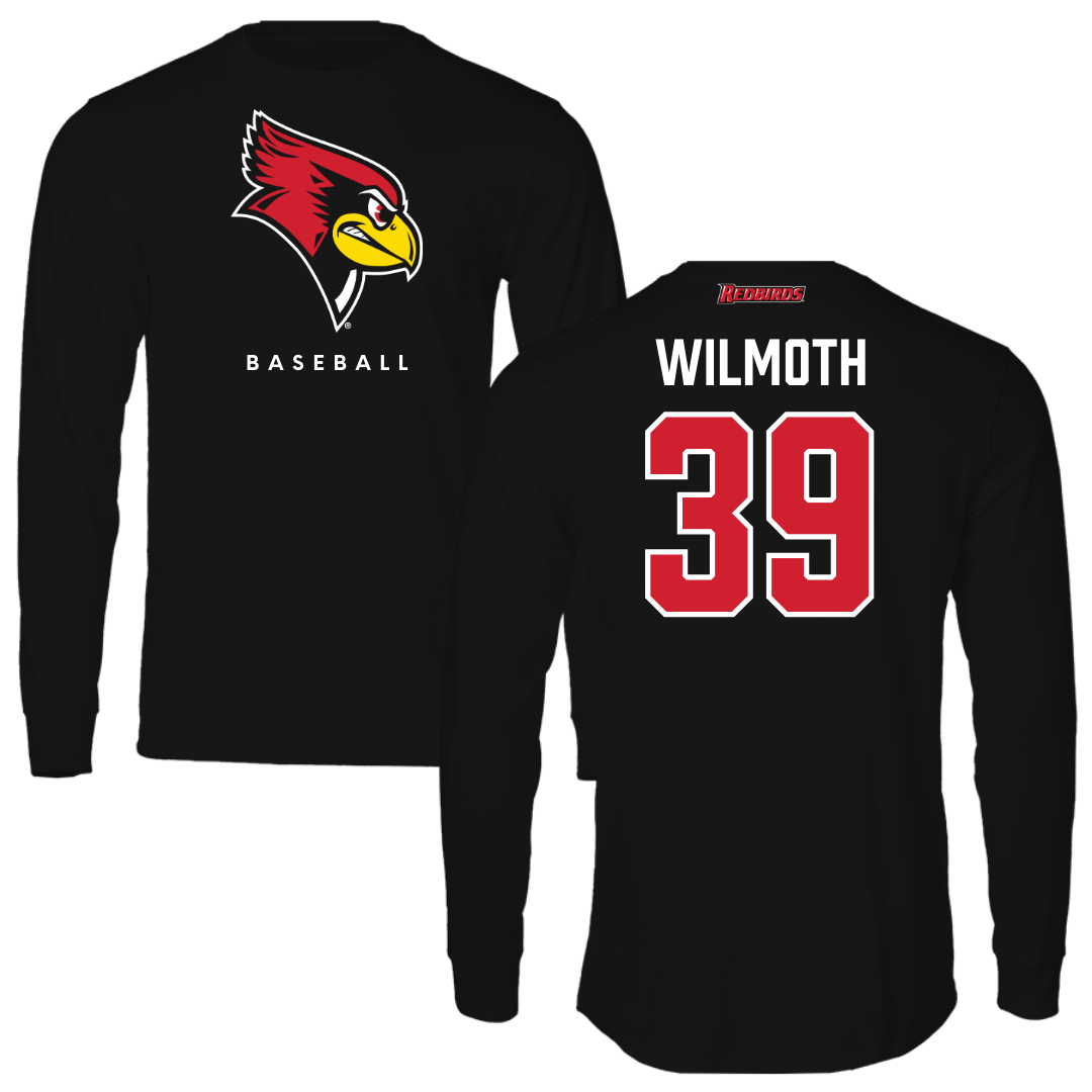 Illinois State University Baseball Black Mascot Performance Long Sleeve - #39 Joey Wilmoth