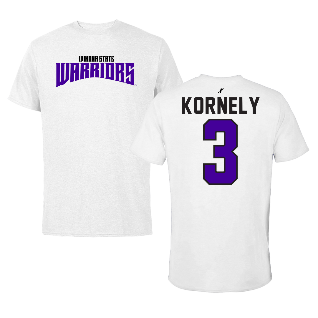 Winona State University Volleyball White Classic Performance Tee - #3 Kenna Kornely