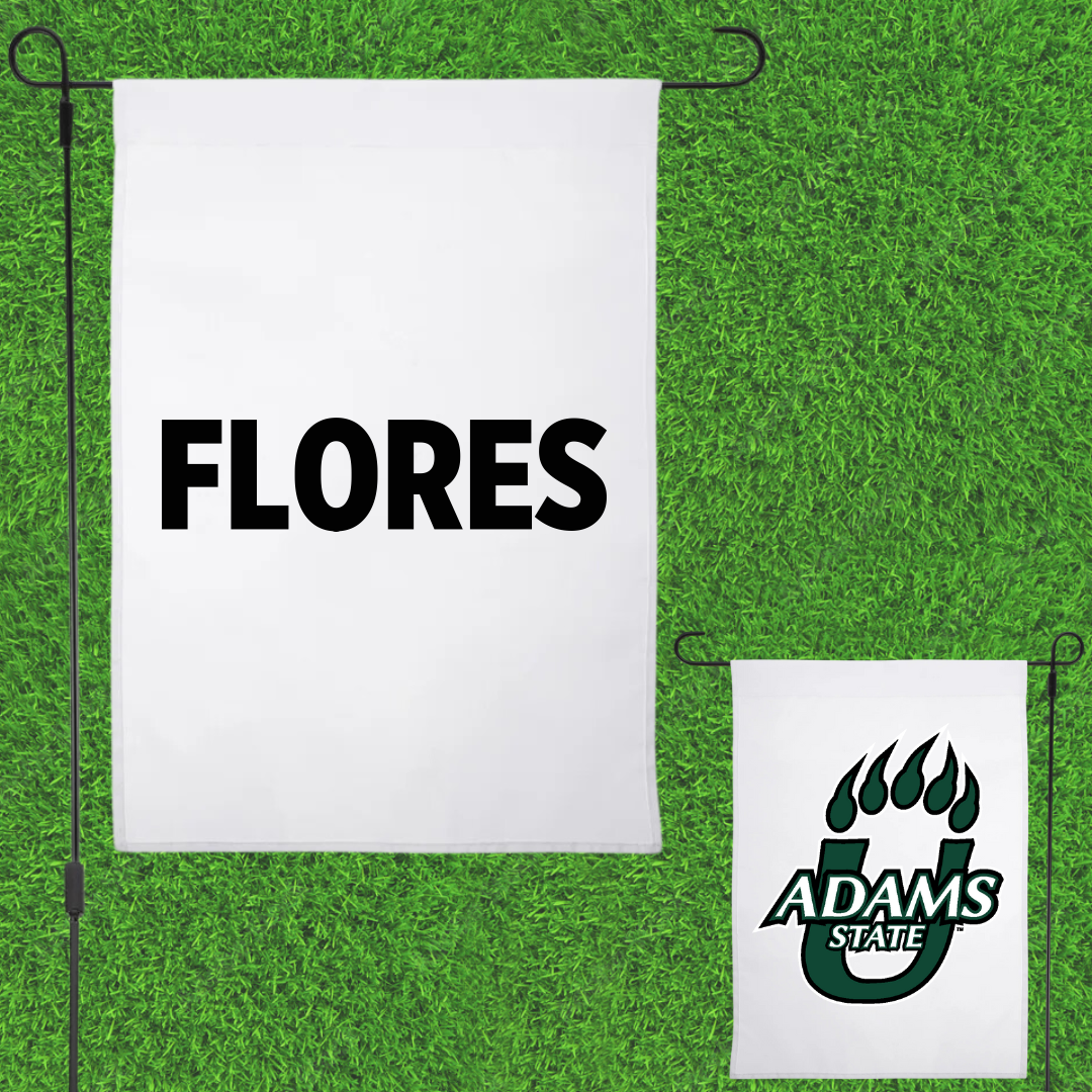 Adams State University Wrestling White Garden Flag - Angel Flores