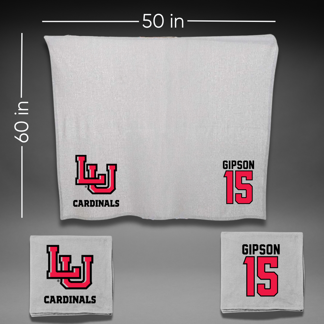 Lamar University Volleyball Gray Blanket - #15 Jordan Gipson
