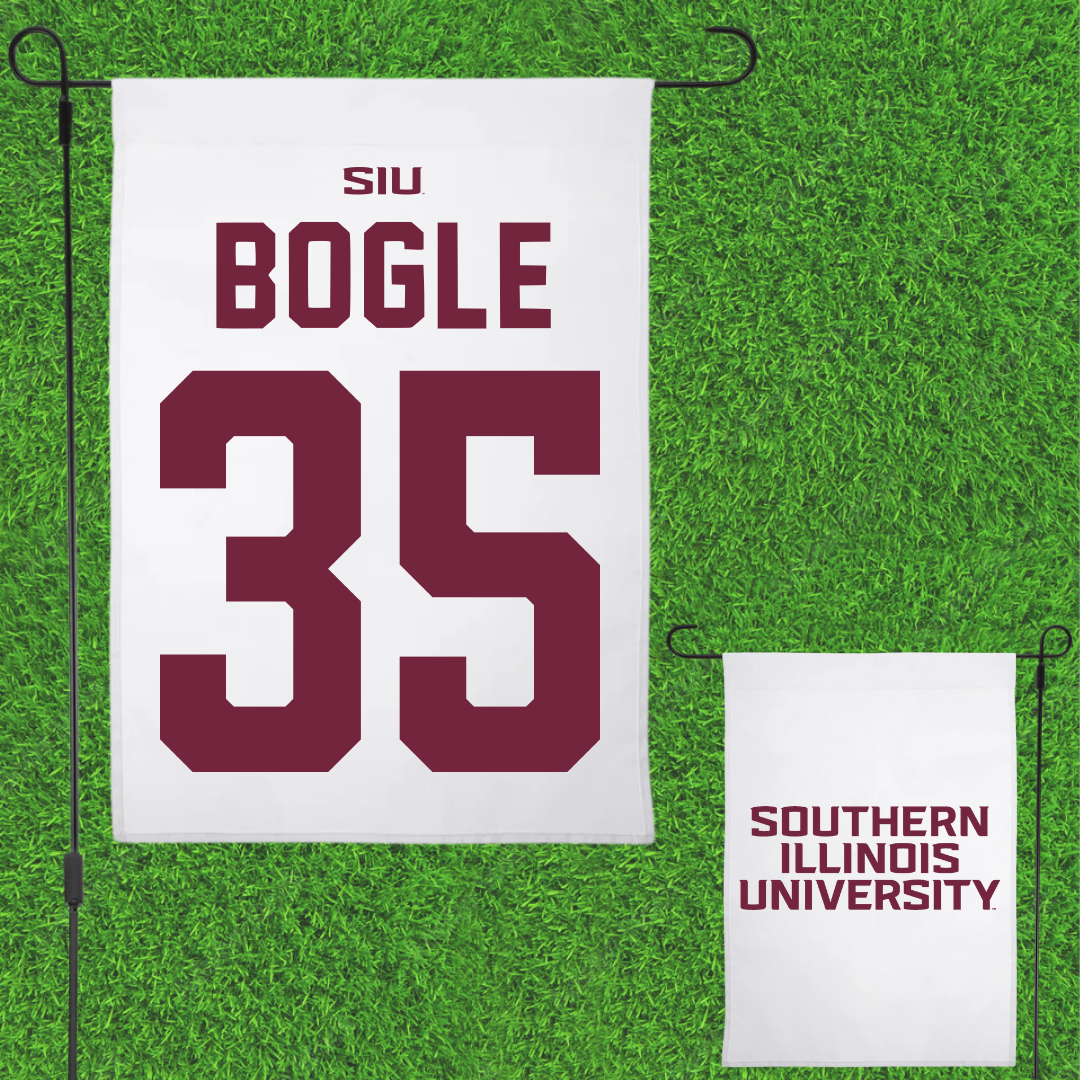 Southern Illinois University at Carbondale Football White Garden Flag - #35 Ben Bogle