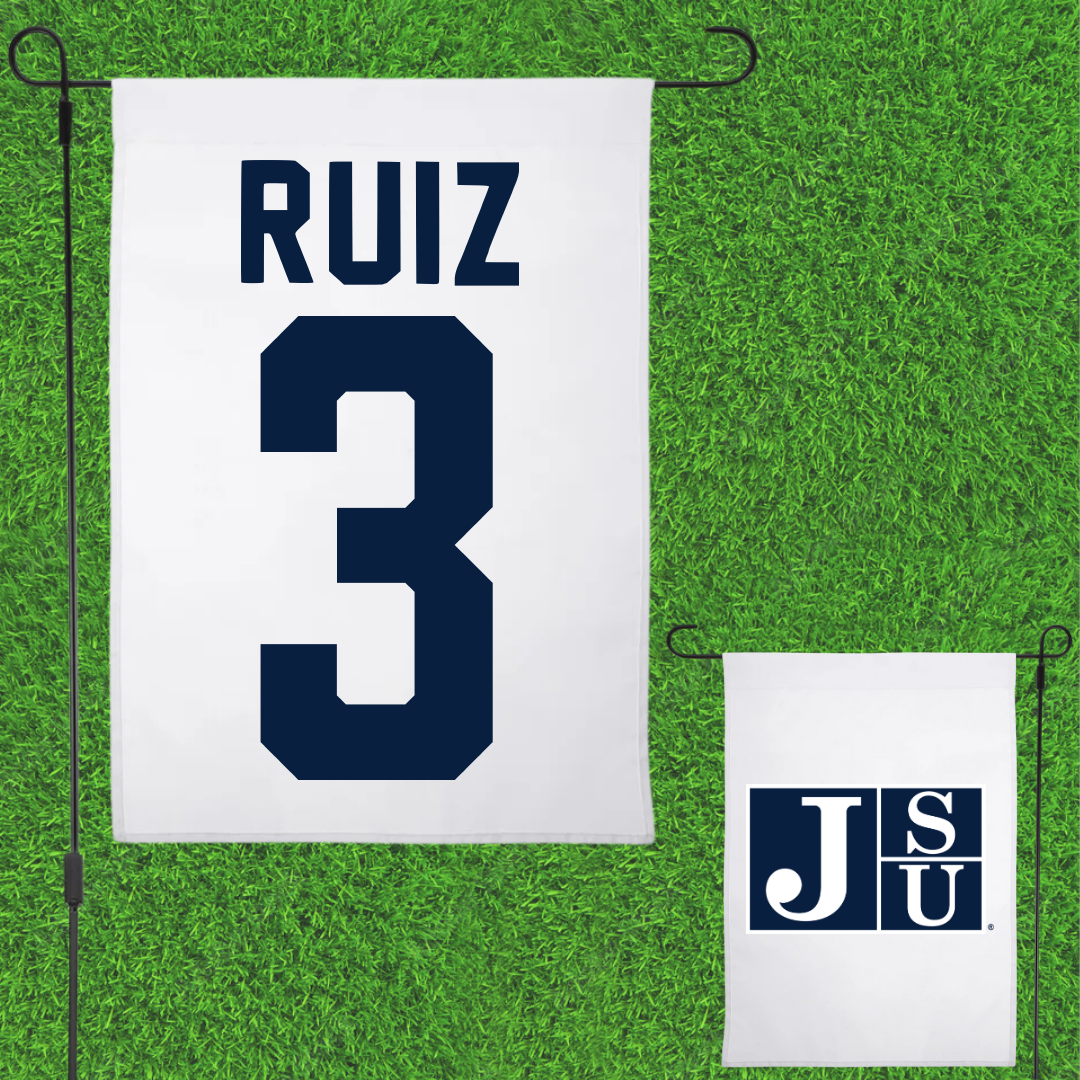 Jackson State University Softball White Garden Flag - #3 Amaya Ruiz