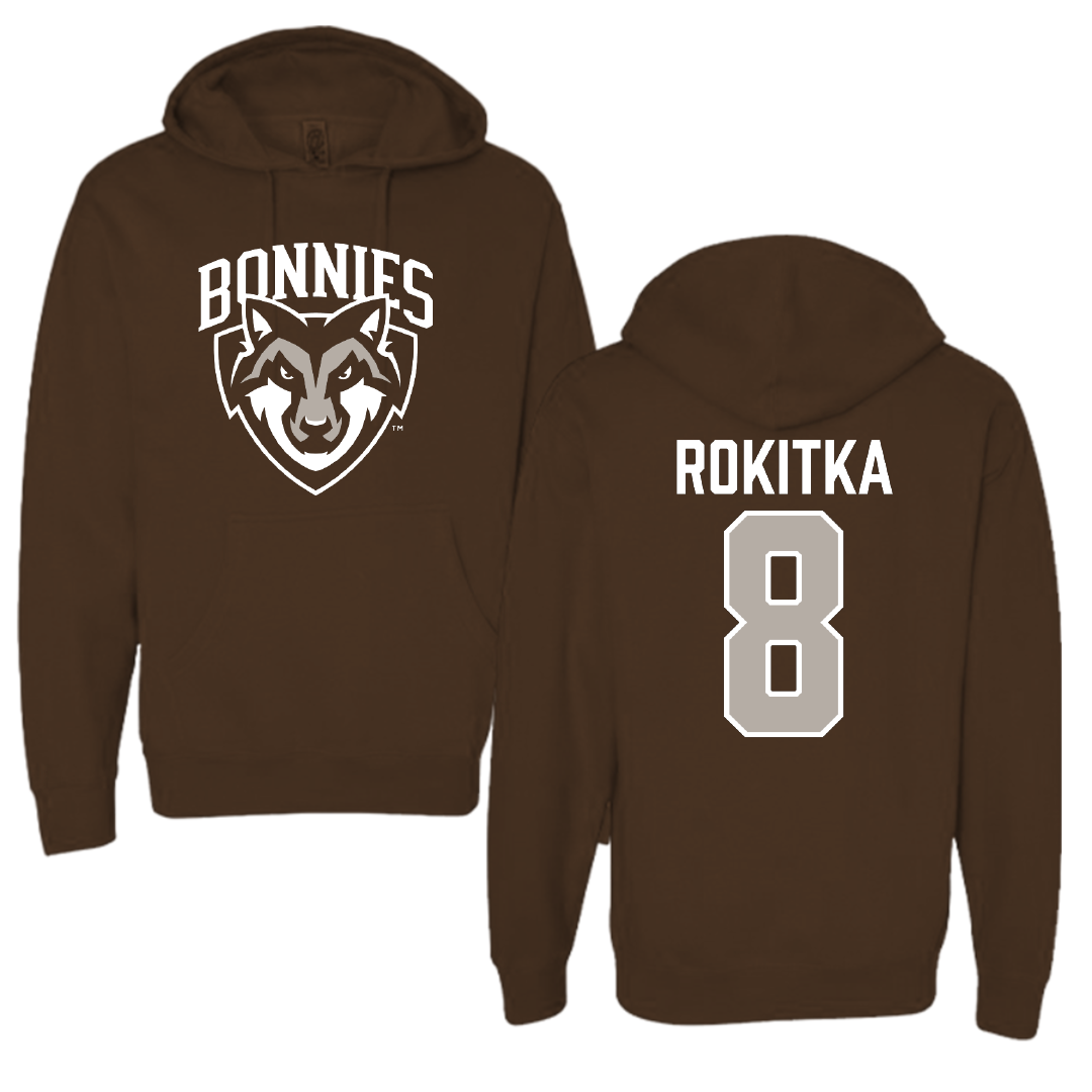 St. Bonaventure University Lacrosse Brown Hoodie - #8 Katelyn Rokitka