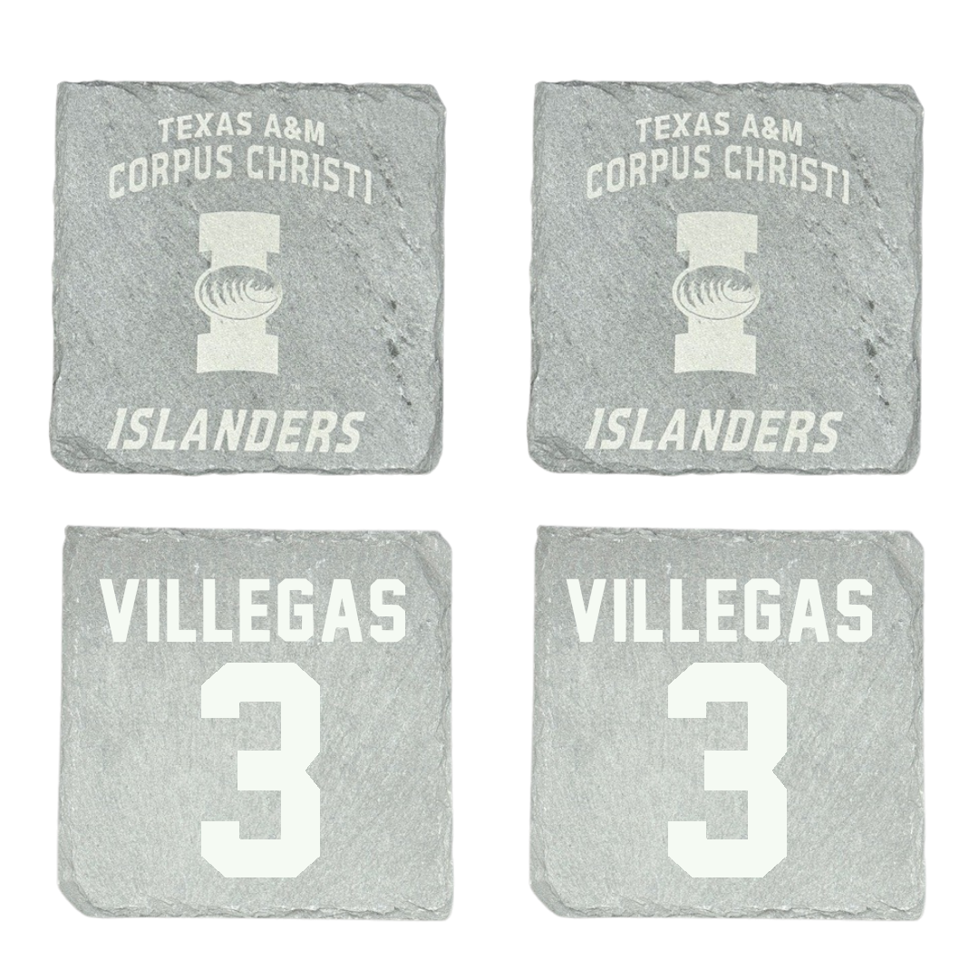 Texas A&M University-Corpus Christi Basketball Stone Coaster (4 Pack)  - #3 Christian Villegas