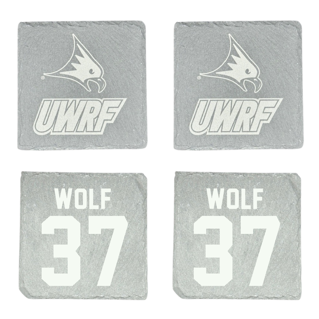 University of Wisconsin-River Falls Football Stone Coaster (4 Pack)  - #37 Brayden Wolf