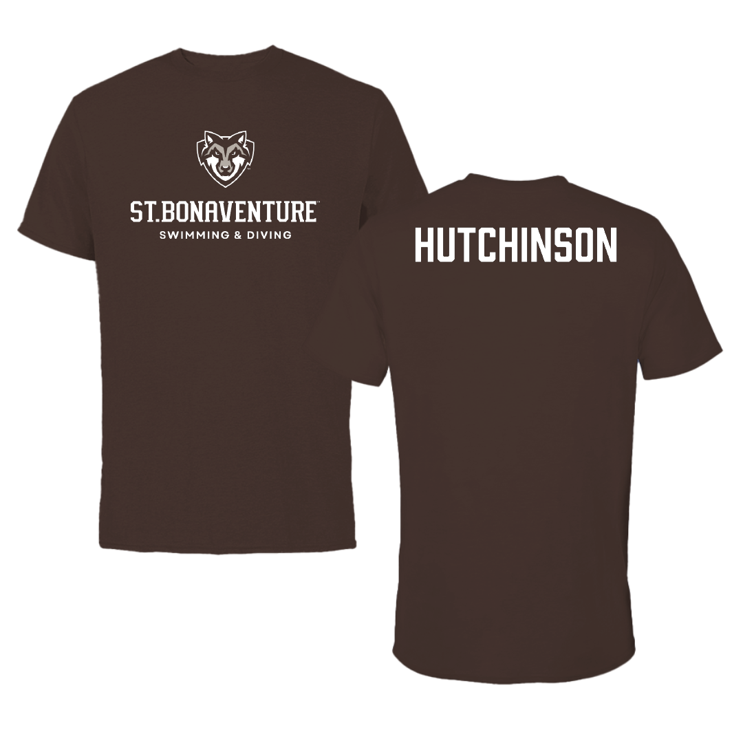 St. Bonaventure University Swimming & Diving Brown Bonnies Tee - Davis Hutchinson