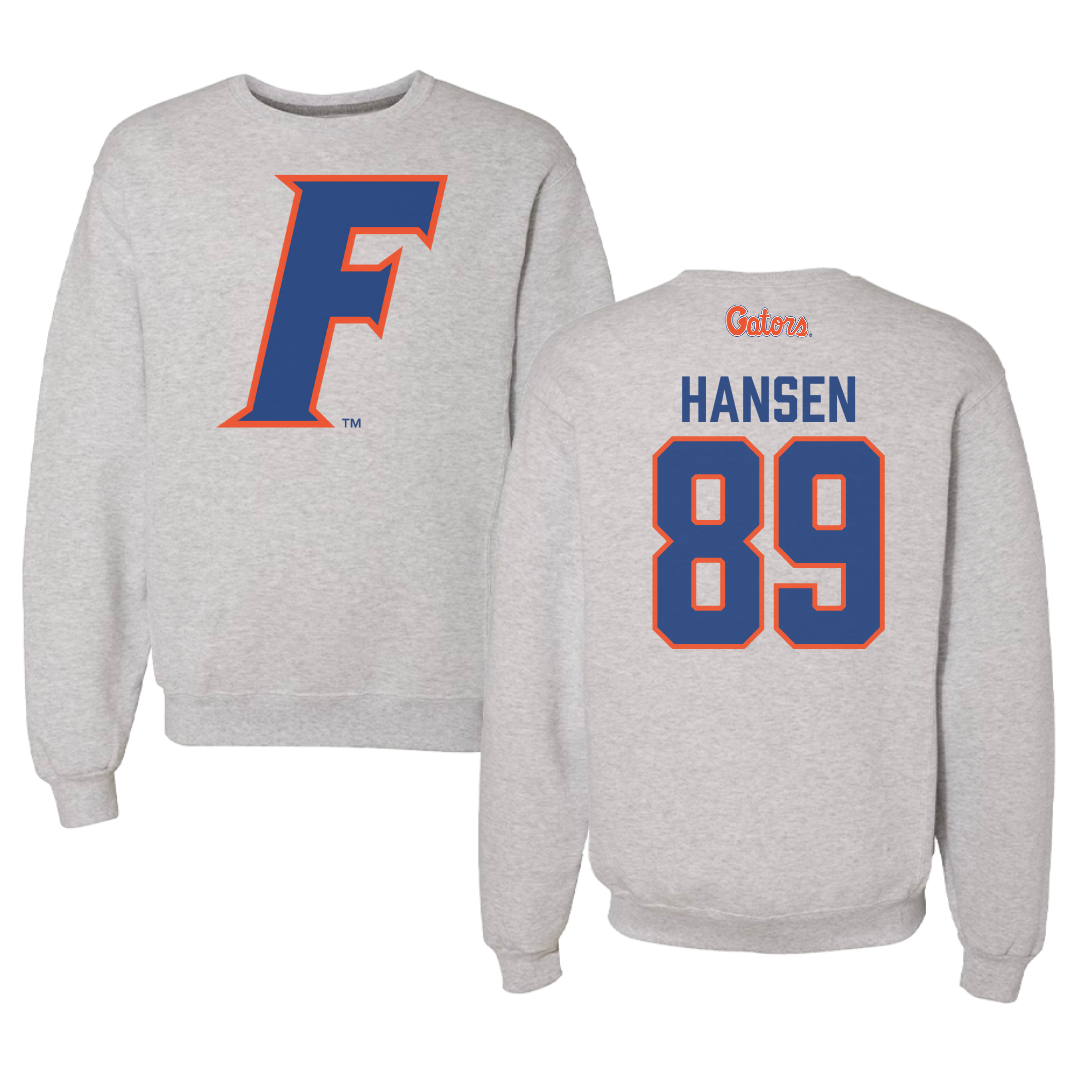 University of Florida Football Gray Crewneck - #89 Hayden Hansen