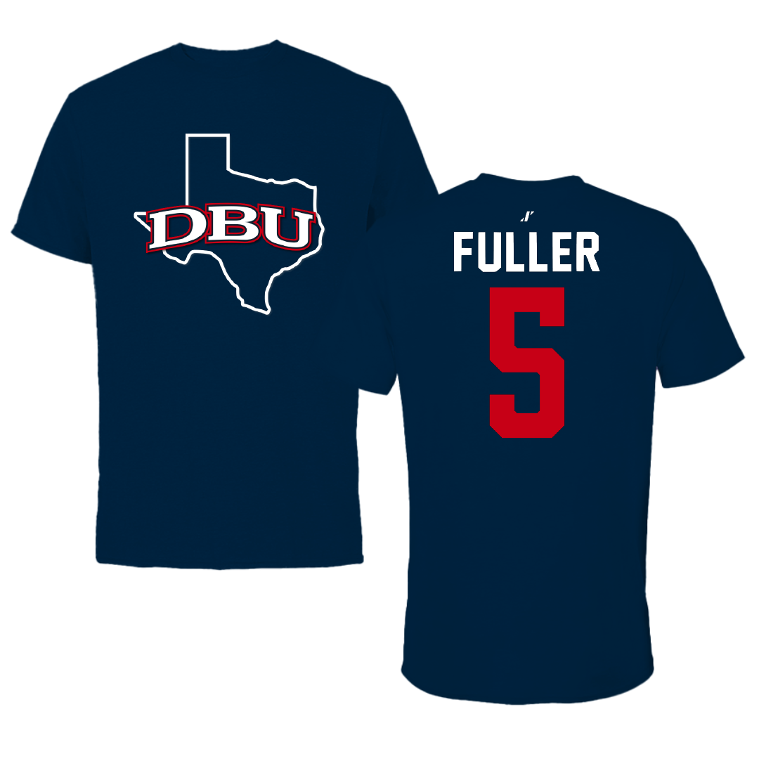 Dallas Baptist University Volleyball Navy State Tee - #5 Delaney Fuller
