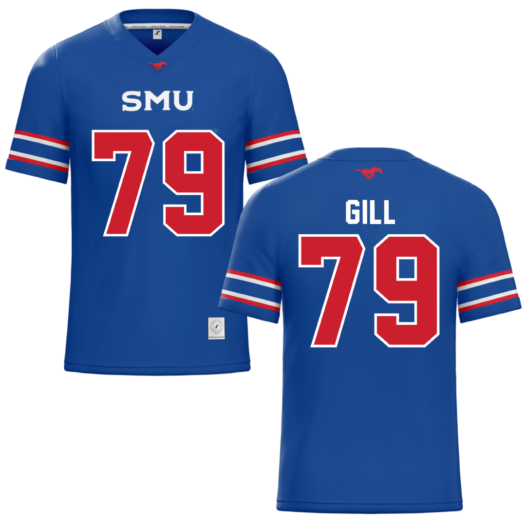 Southern Methodist University Blue Football Jersey - #79 Reagan Gill