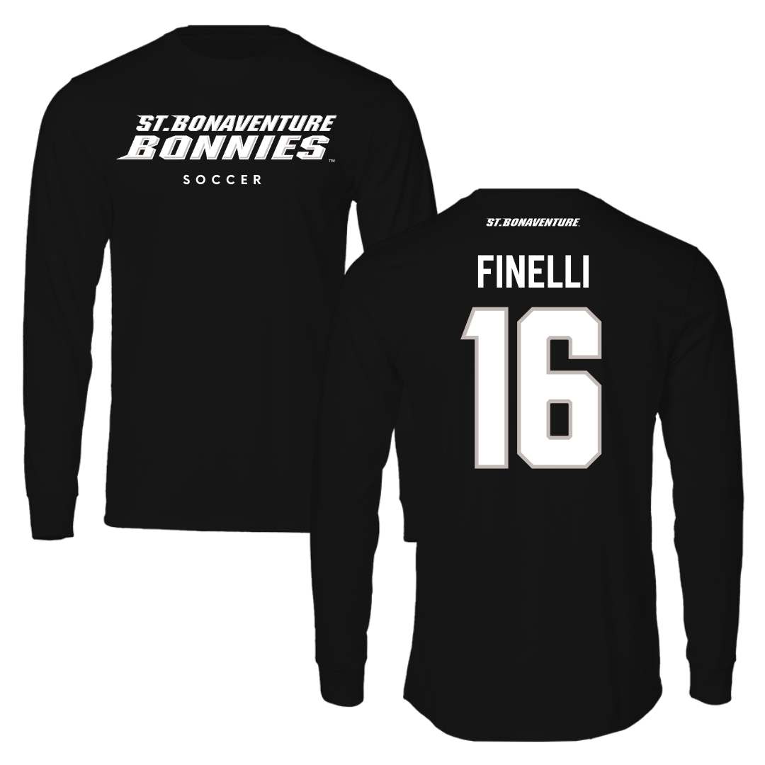 St. Bonaventure University Soccer Black Long Sleeve - #16 Luc Finelli