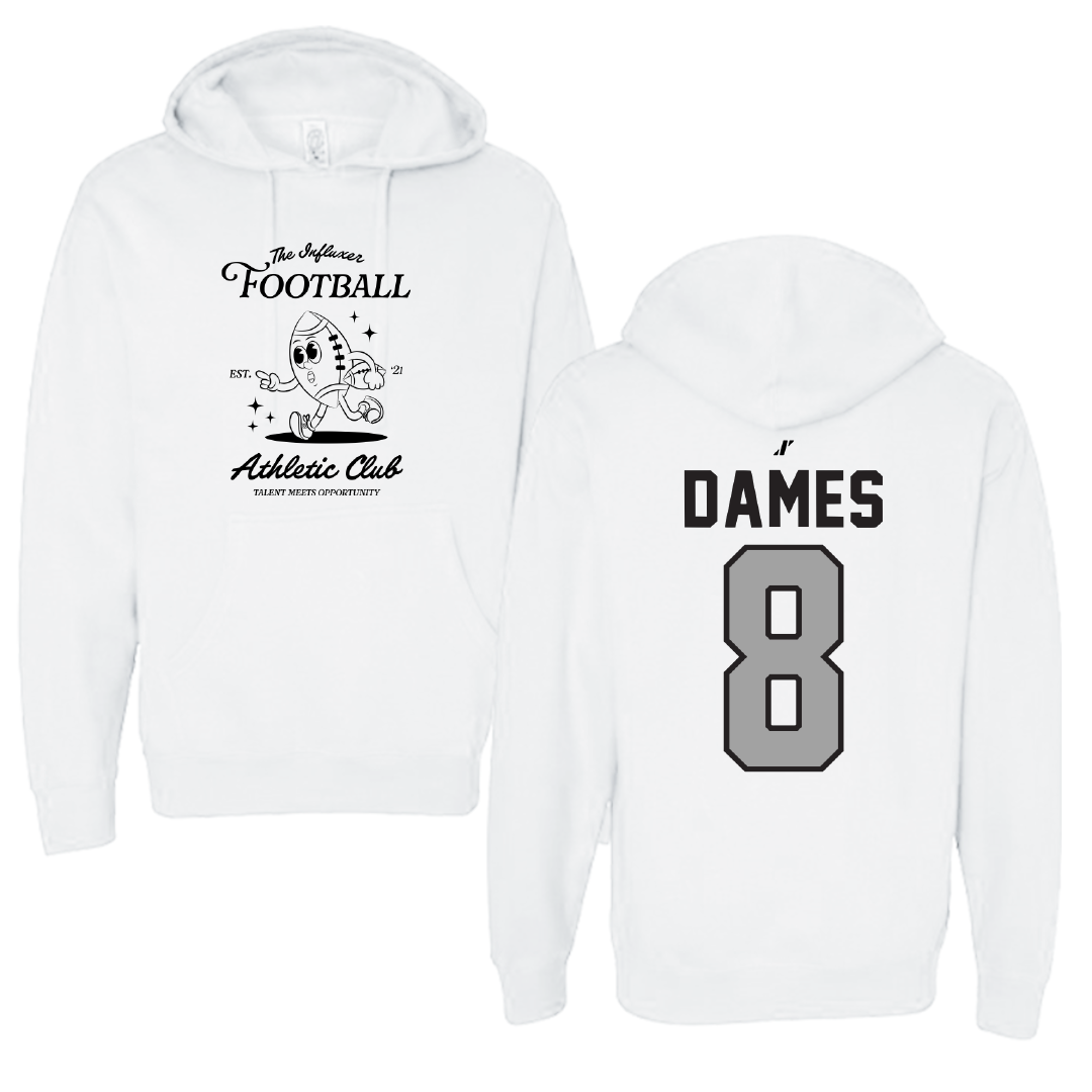 Football White Influxer Athletic Club Hoodie - #8 Javin Dames