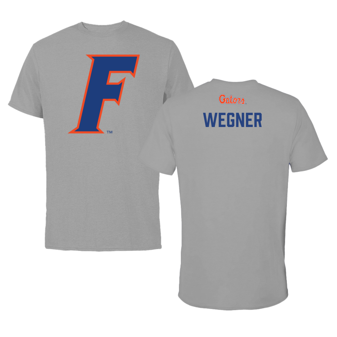University of Florida Swimming & Diving Dark Gray Performance Tee - Brandon Wegner