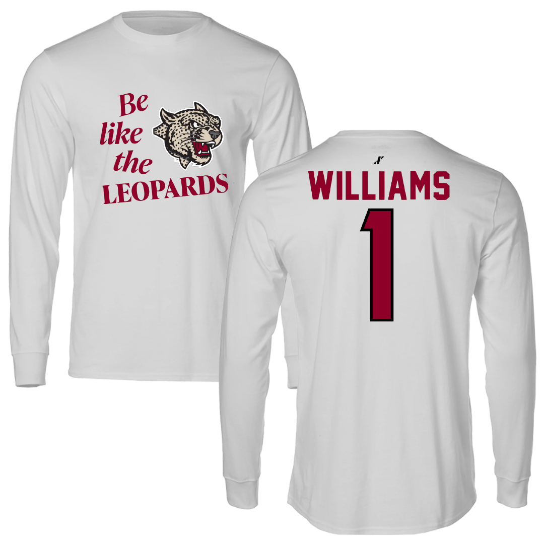 Lafayette College Basketball Light Gray Be Like Us Performance Long Sleeve - #1 Caleb Williams