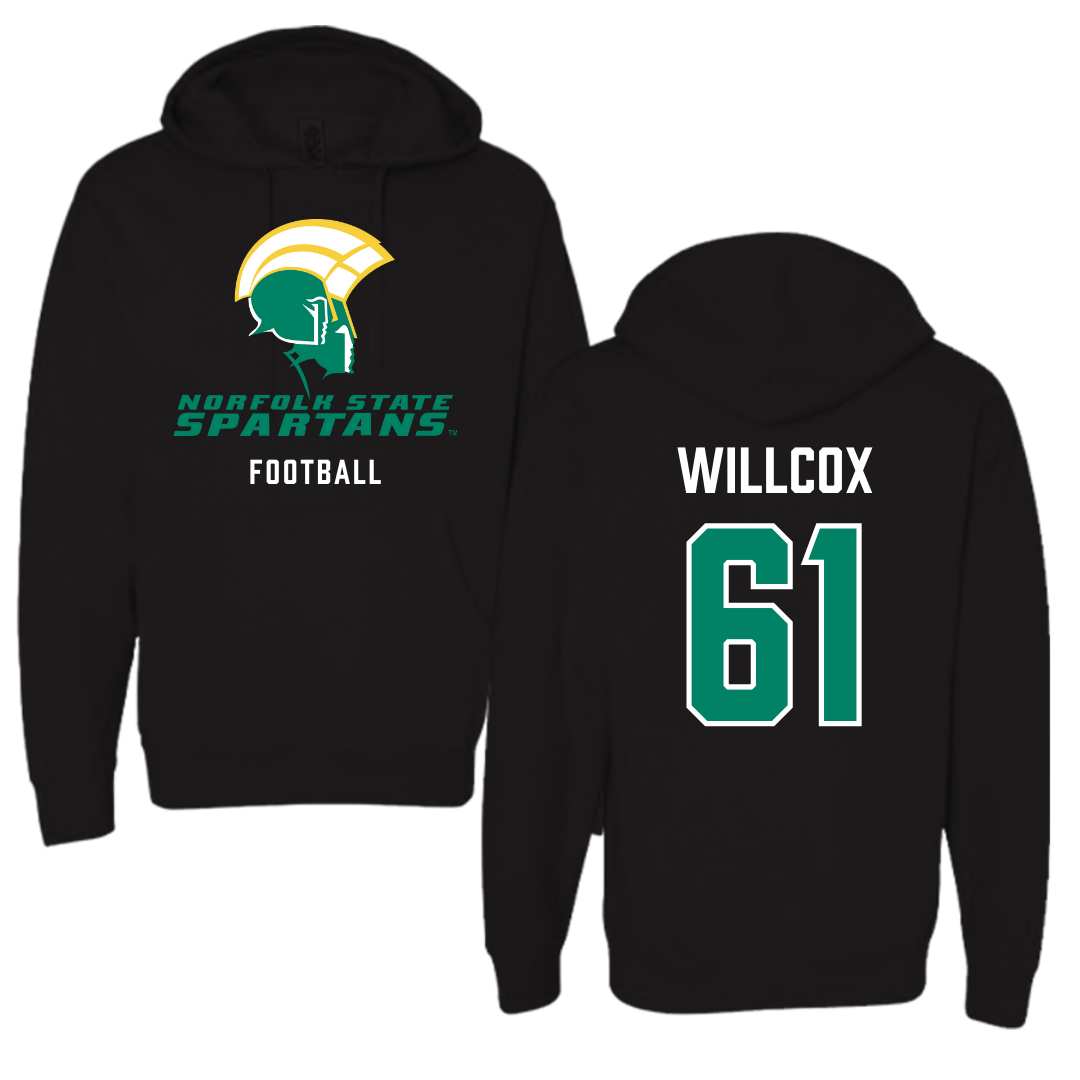 Norfolk State University Football Black Hoodie - #61 Grandin Willcox