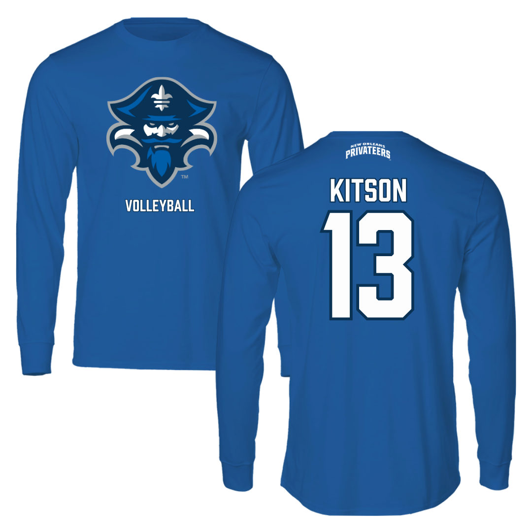 University of New Orleans Volleyball Blue Performance Long Sleeve - #13 Irene Kitson