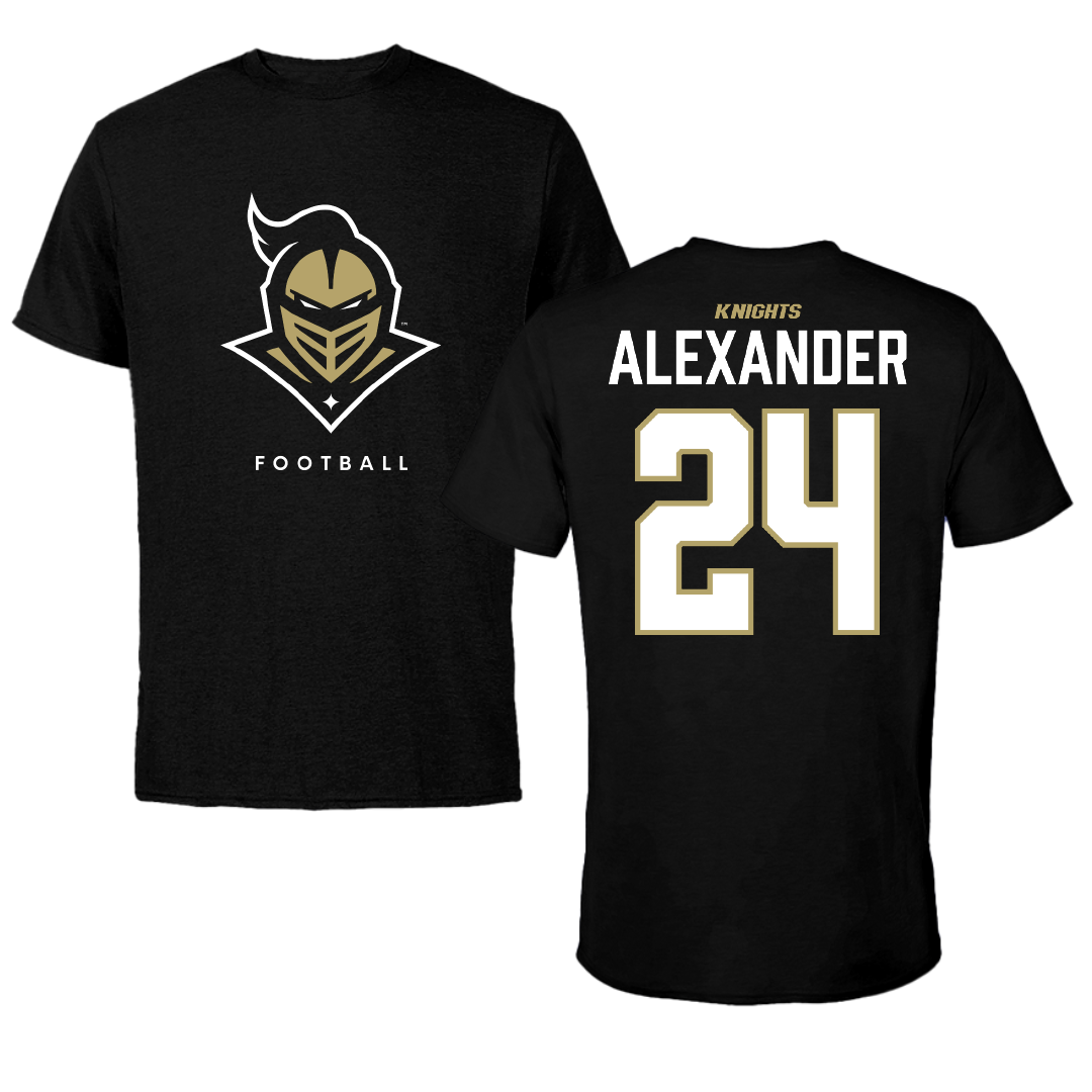 University of Central Florida Football Black Mascot Tee - #24 Xe'ree Alexander