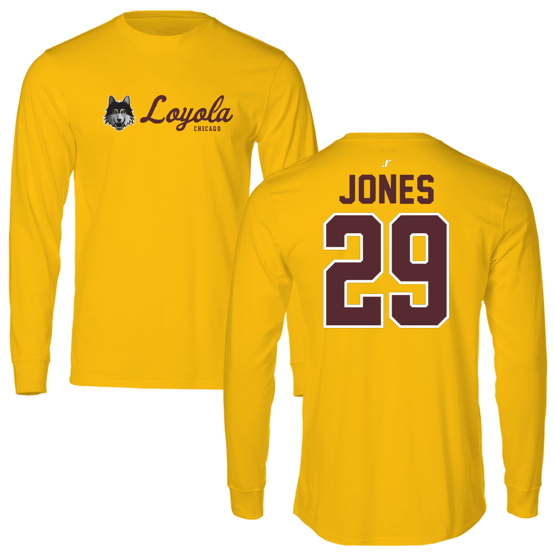 Loyola University-Chicago Soccer Gold General Performance Long Sleeve - #29 Kenedi Jones