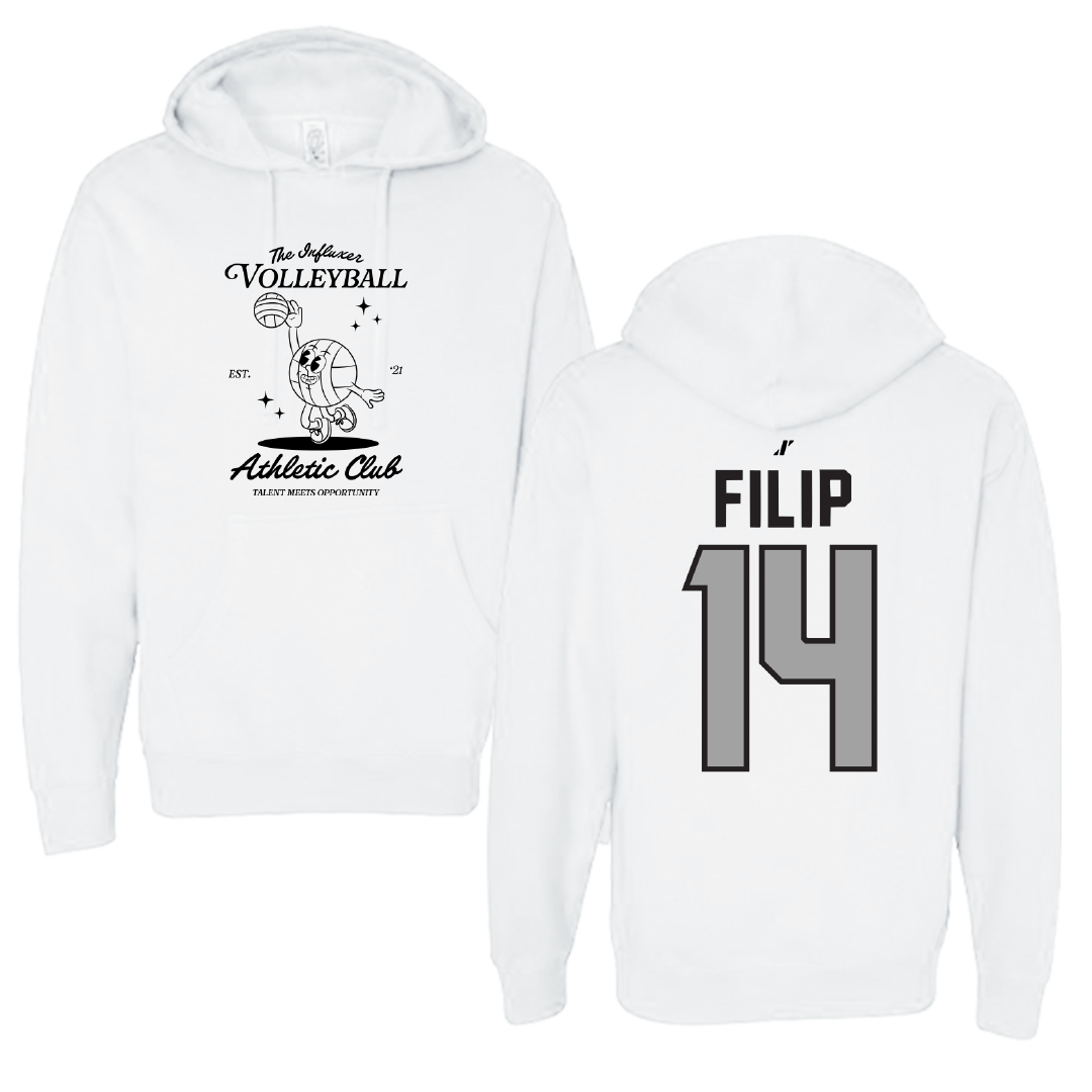 Volleyball White Influxer Athletic Club Hoodie - #14 Ola Filip