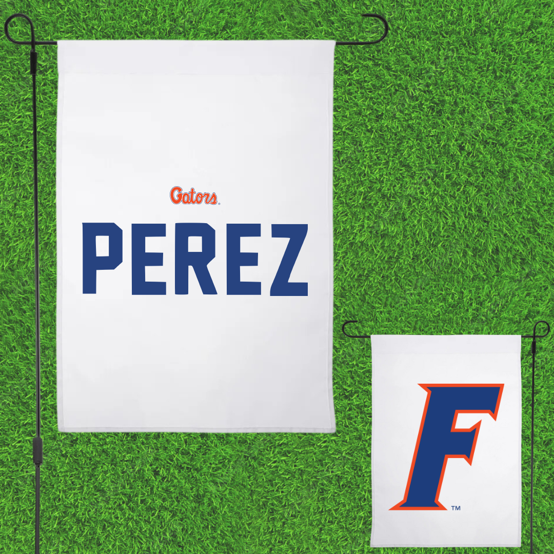 University of Florida TF and XC White Garden Flag - Angelina Perez
