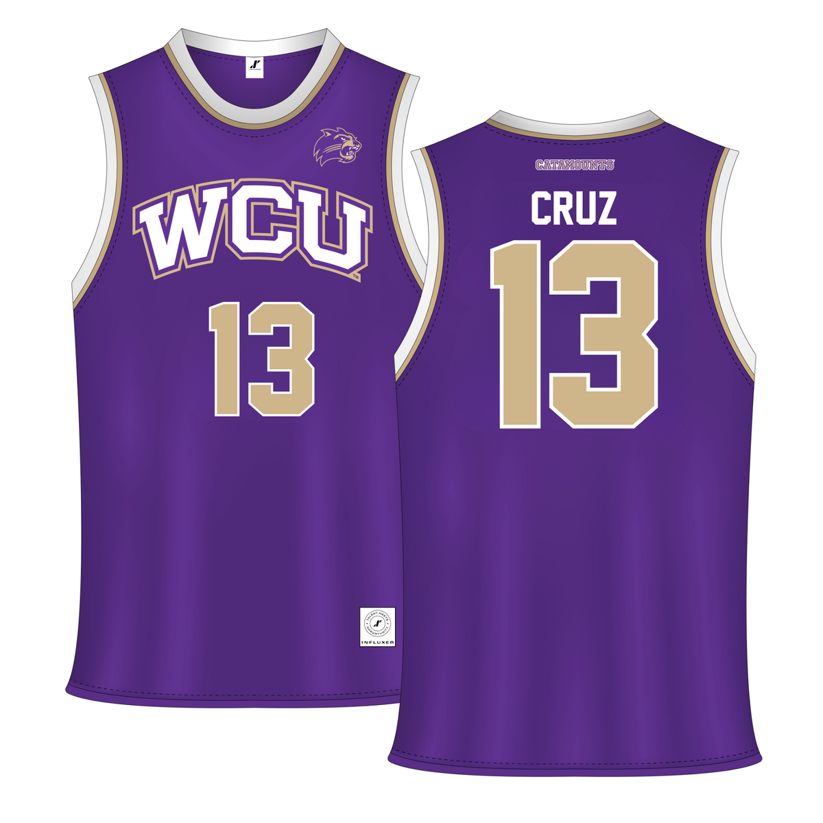 Western Carolina University Purple Basketball Jersey - #13 Zanoria Cruz