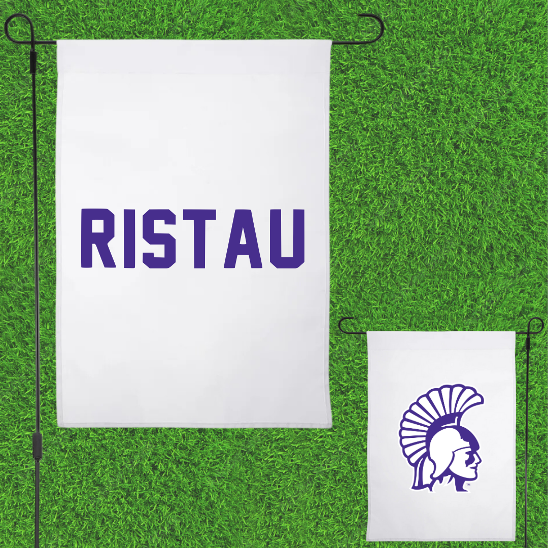 Winona State University Tennis White Garden Flag - Lainy Ristau