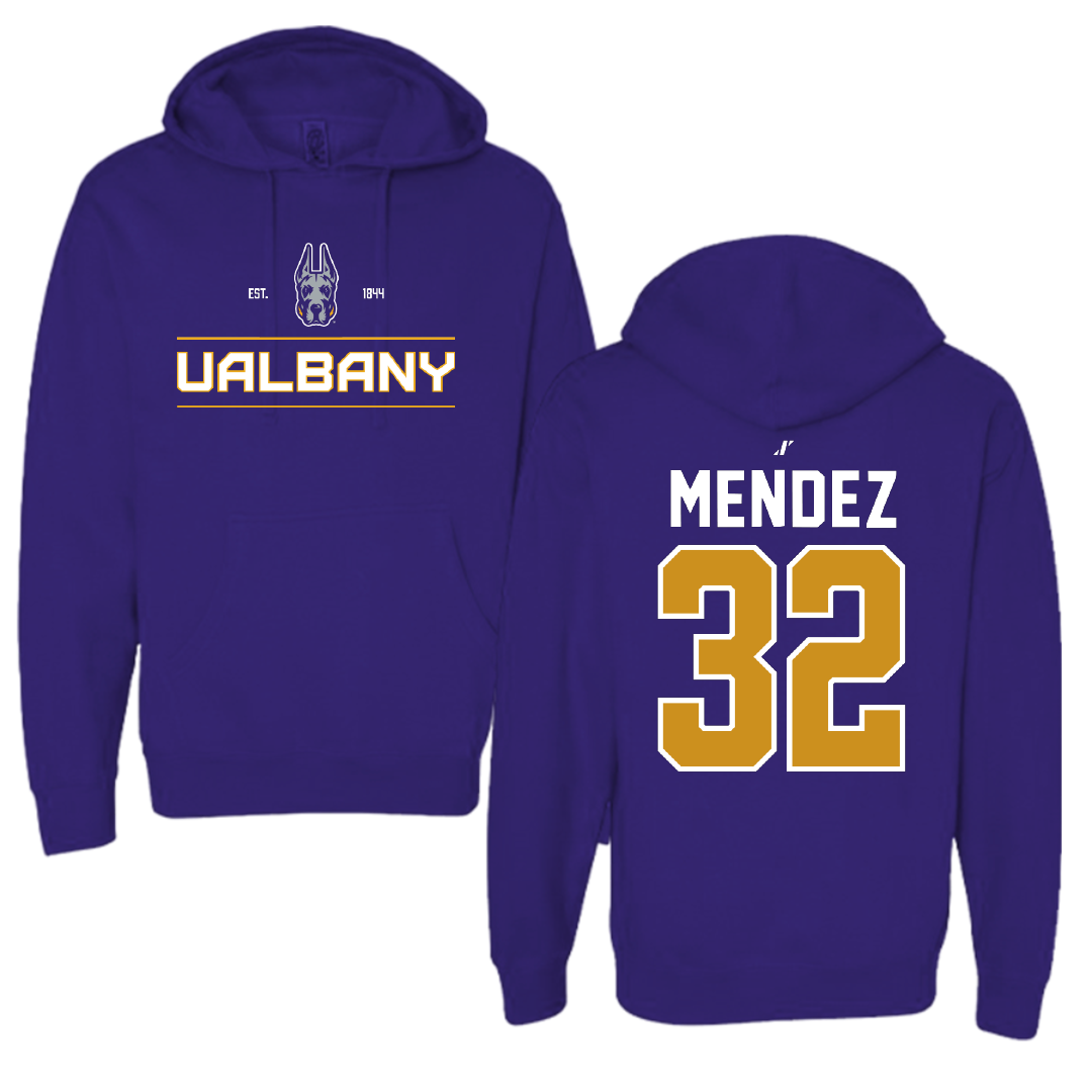 University at Albany Softball Purple General Hoodie - #32 Natasha Mendez