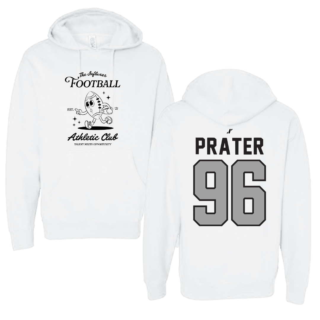 Football White Influxer Athletic Club Hoodie - #96 Darrell Prater