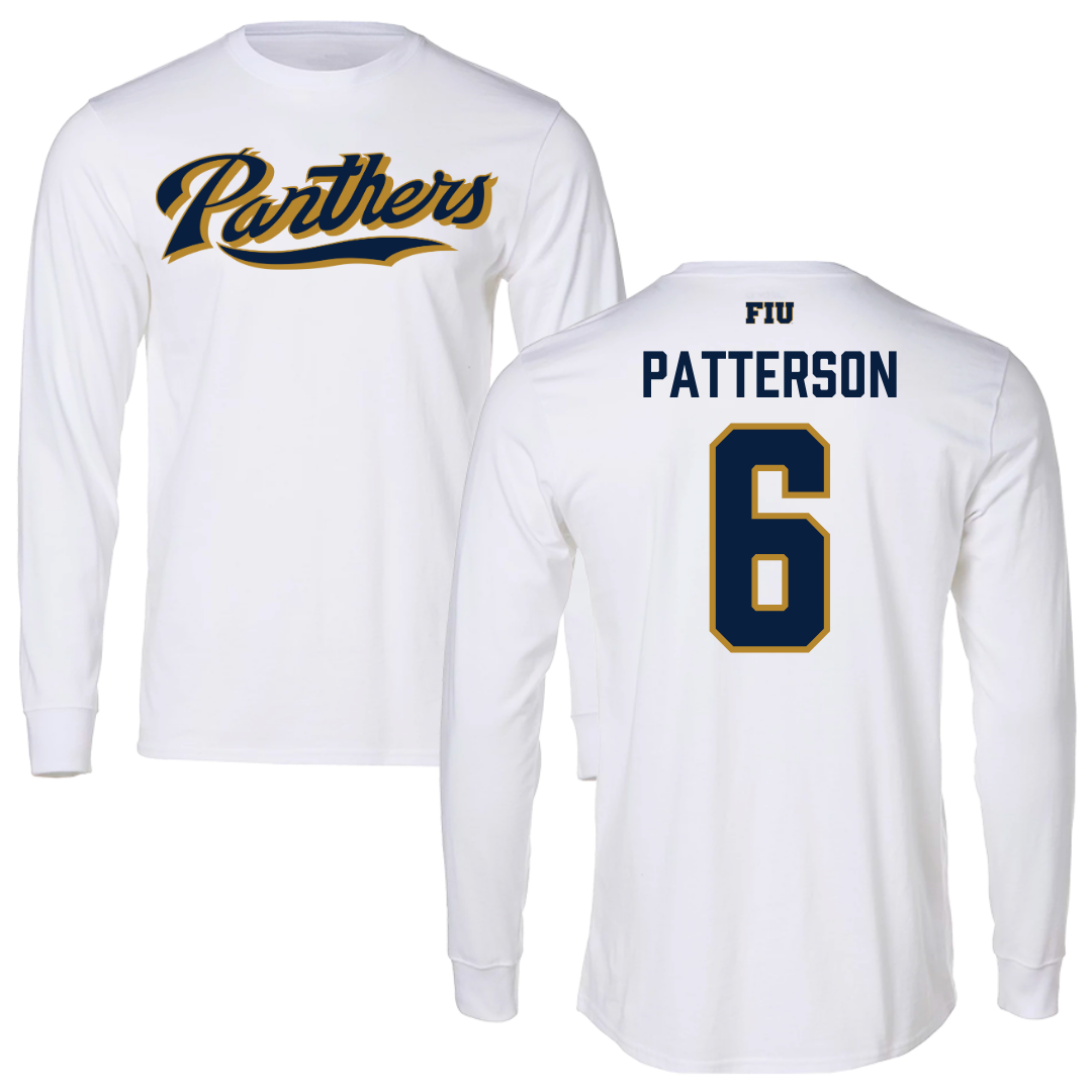 Florida International University Football White Panthers Long Sleeve - #6 Antonio Patterson