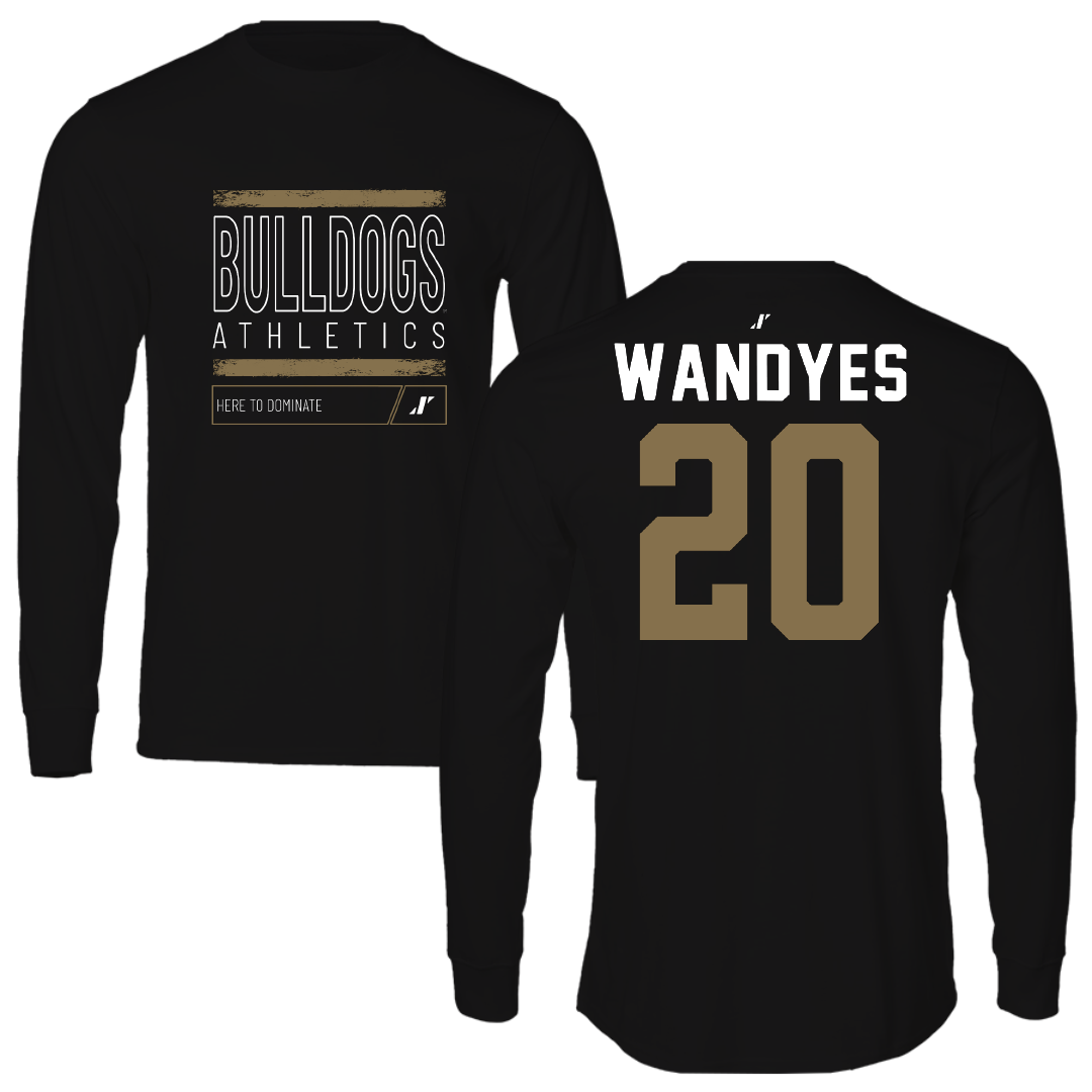 Bryant University Soccer Black Dominate Performance Long Sleeve - #20 Kelsie Wandyes
