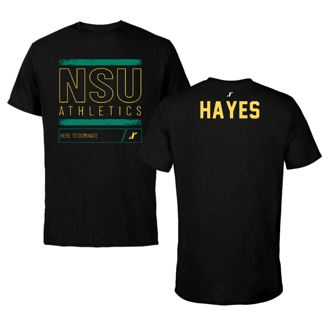 Norfolk State University TF and XC Black Dominate Tee - Savien Hayes