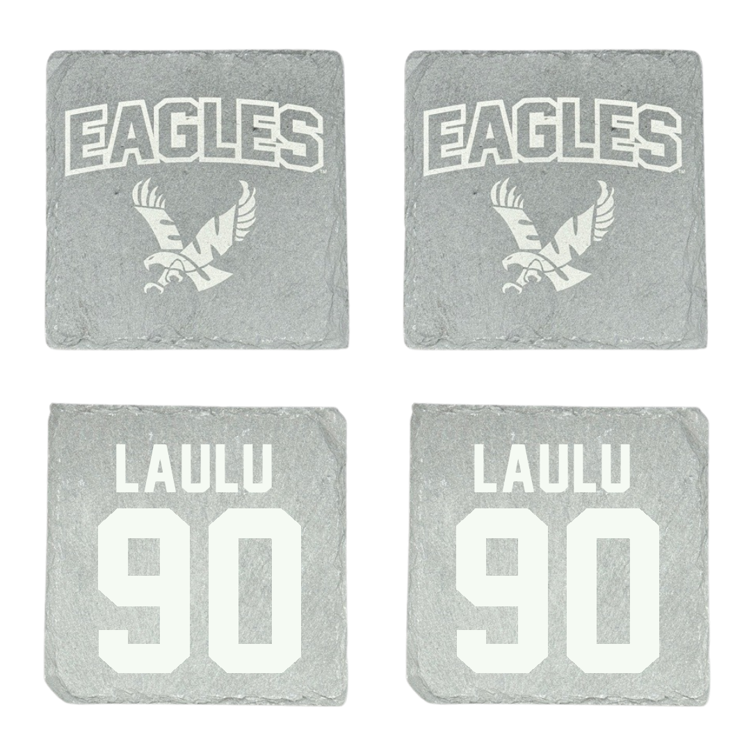 Eastern Washington University Football Stone Coaster (4 Pack)  - #90 Justis Laulu