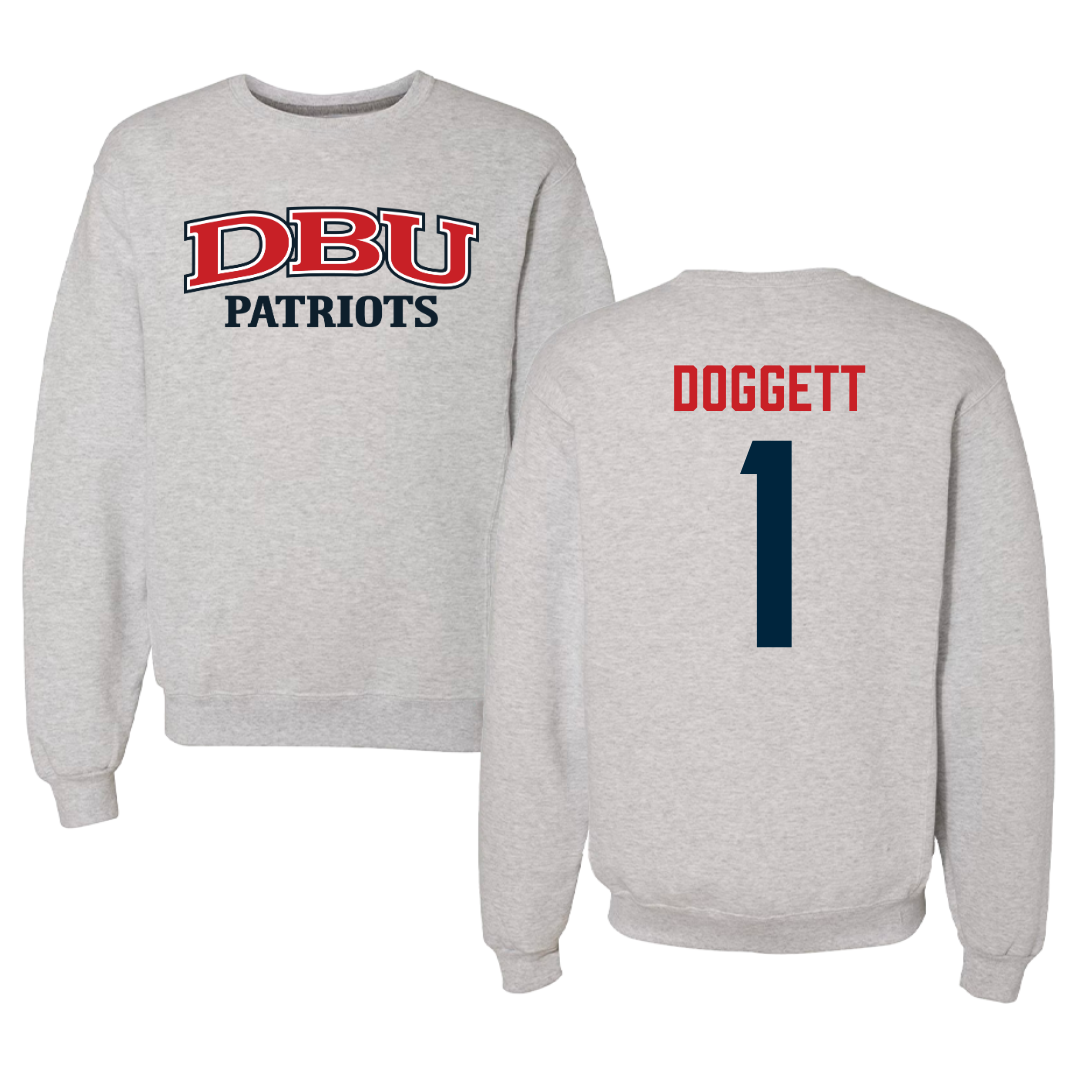Dallas Baptist University Volleyball Gray Crewneck - #1 Daylee Doggett