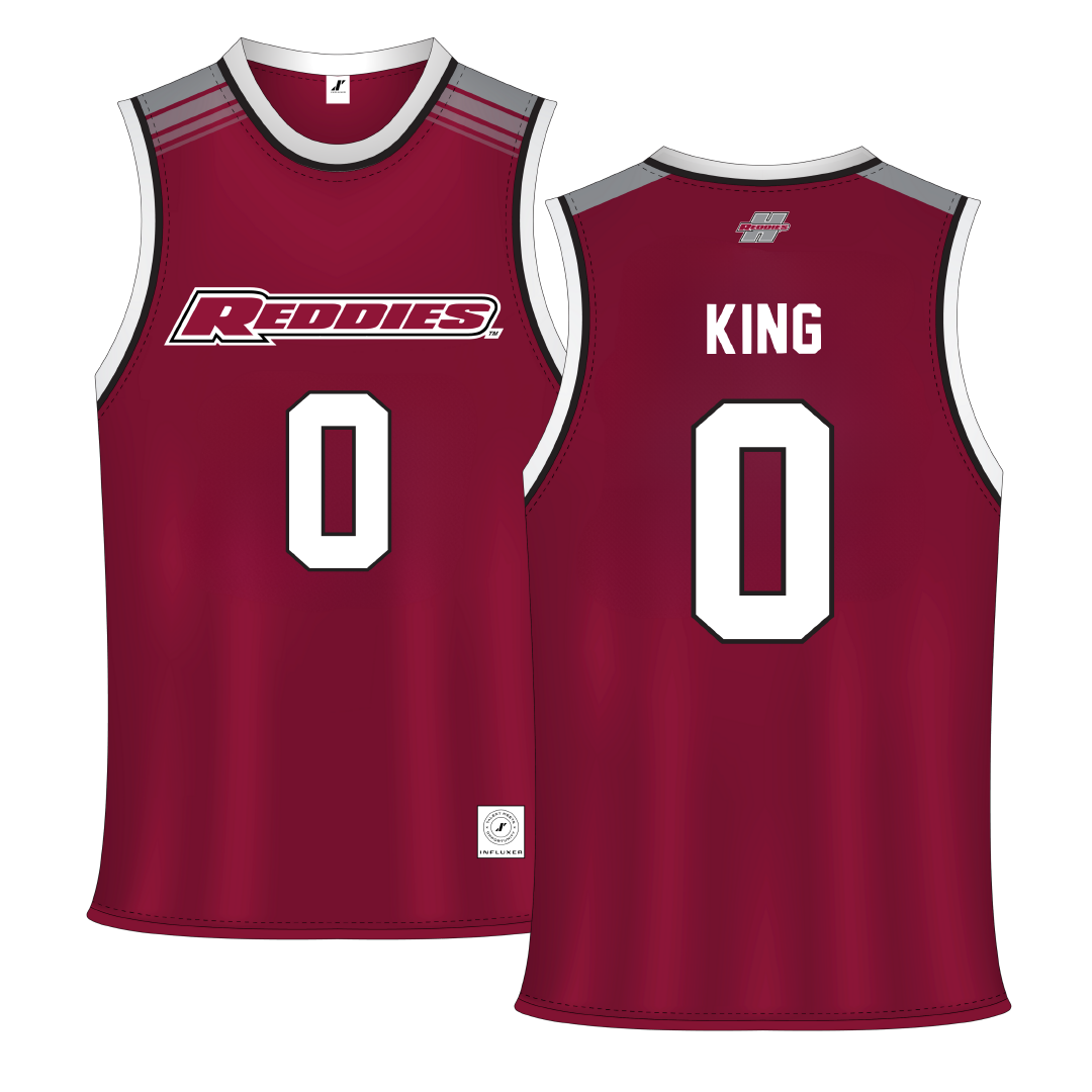 Henderson State University Red Basketball Jersey - #0 Clarence King