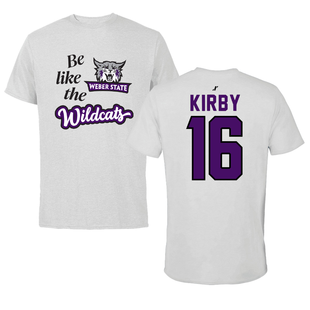 Weber State University Soccer Light Gray Be Like Us Performance Tee - #16 Grace Kirby