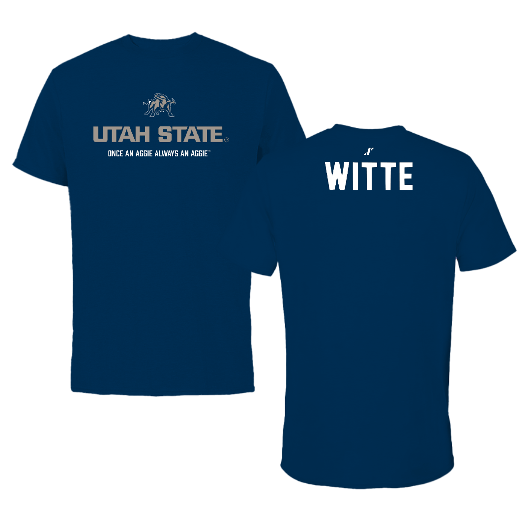 Utah State University Gymnastics Navy General Tee - Mya Witte