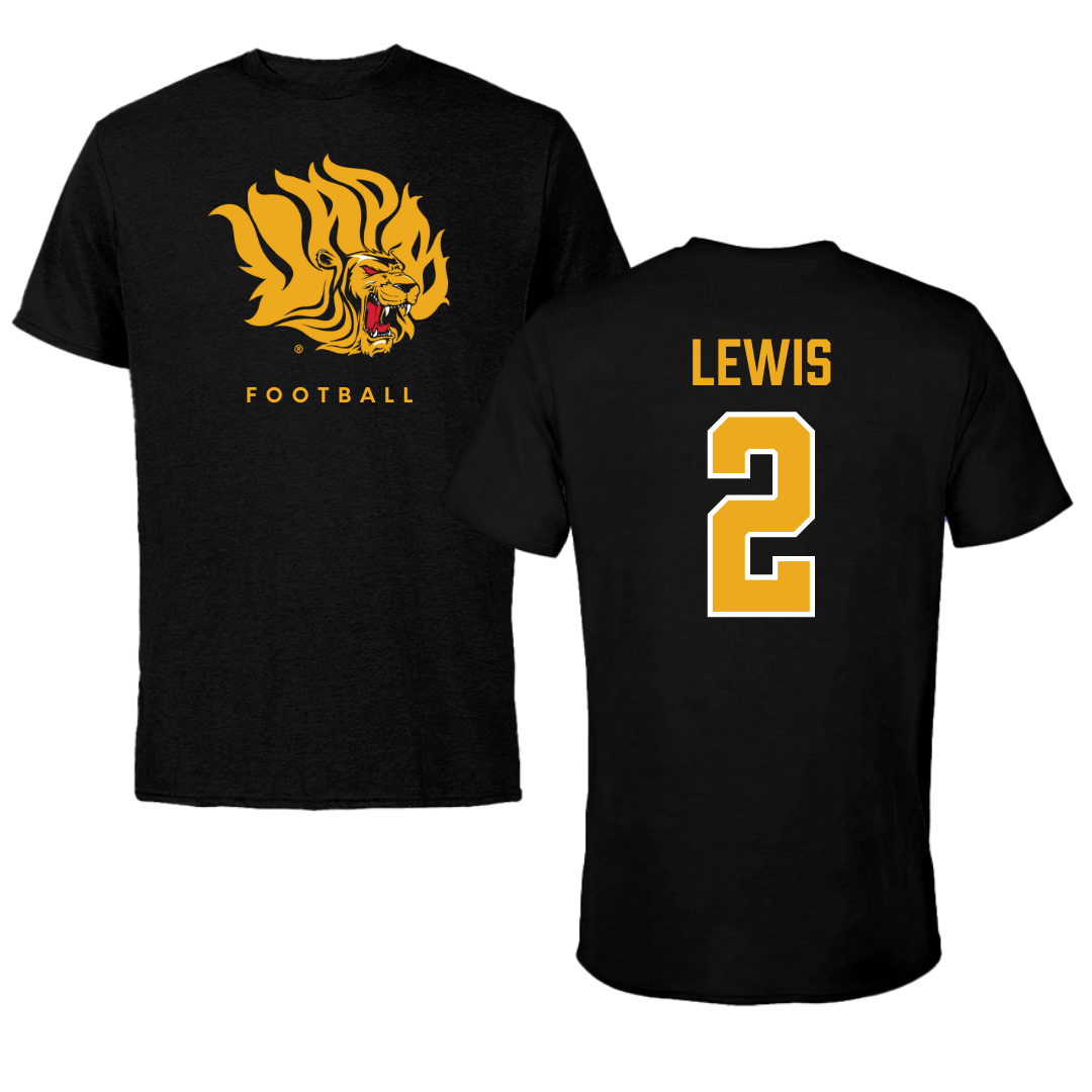 University of Arkansas-Pine Bluff Football Black Performance Tee - #2 Kenji Lewis