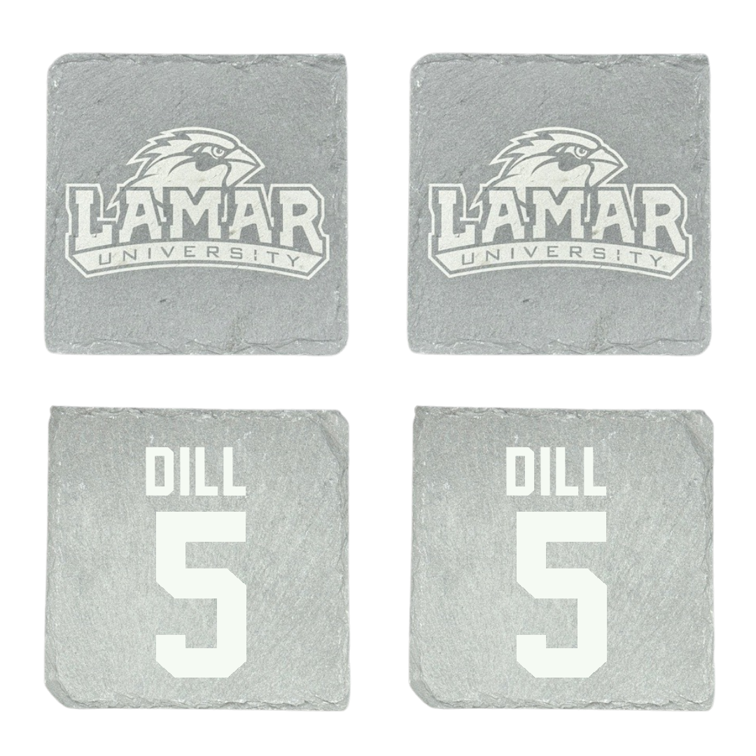 Lamar University Basketball Stone Coaster (4 Pack)  - #5 Cameron Dill