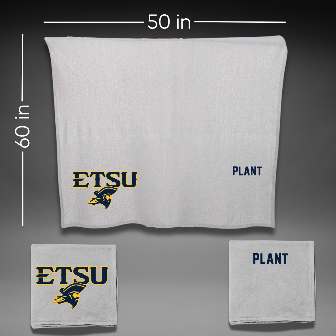East Tennessee State University Triathlon Gray Blanket - Sarah Plant
