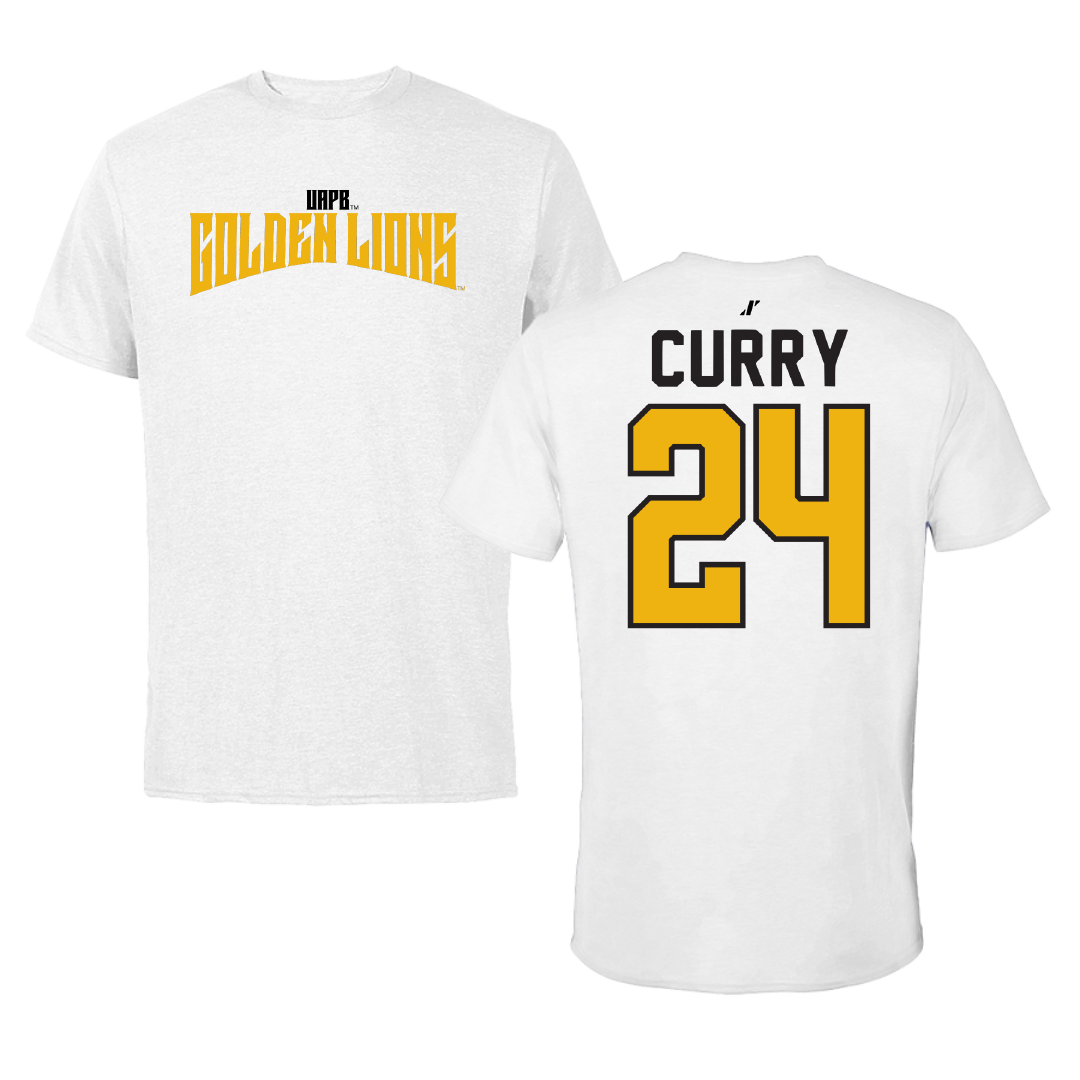 University of Arkansas-Pine Bluff Football White Classic Performance Tee - #24 BJ Curry