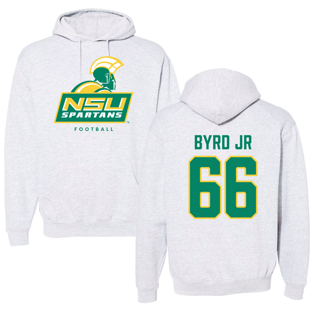 Norfolk State University Football Gray Hoodie - #66 Vincent Byrd Jr