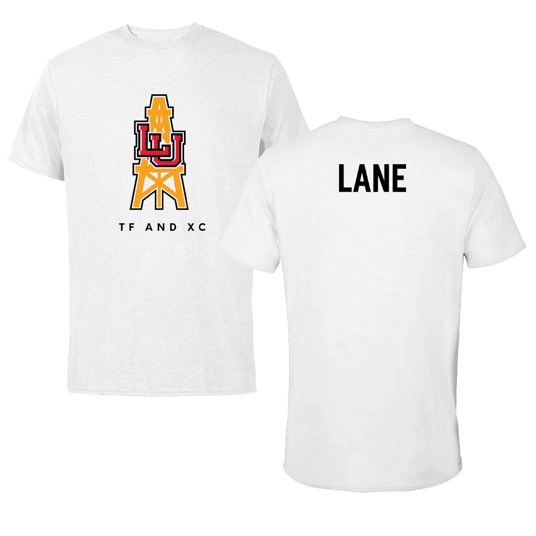 Lamar University TF and XC White Performance Tee - RJ Lane
