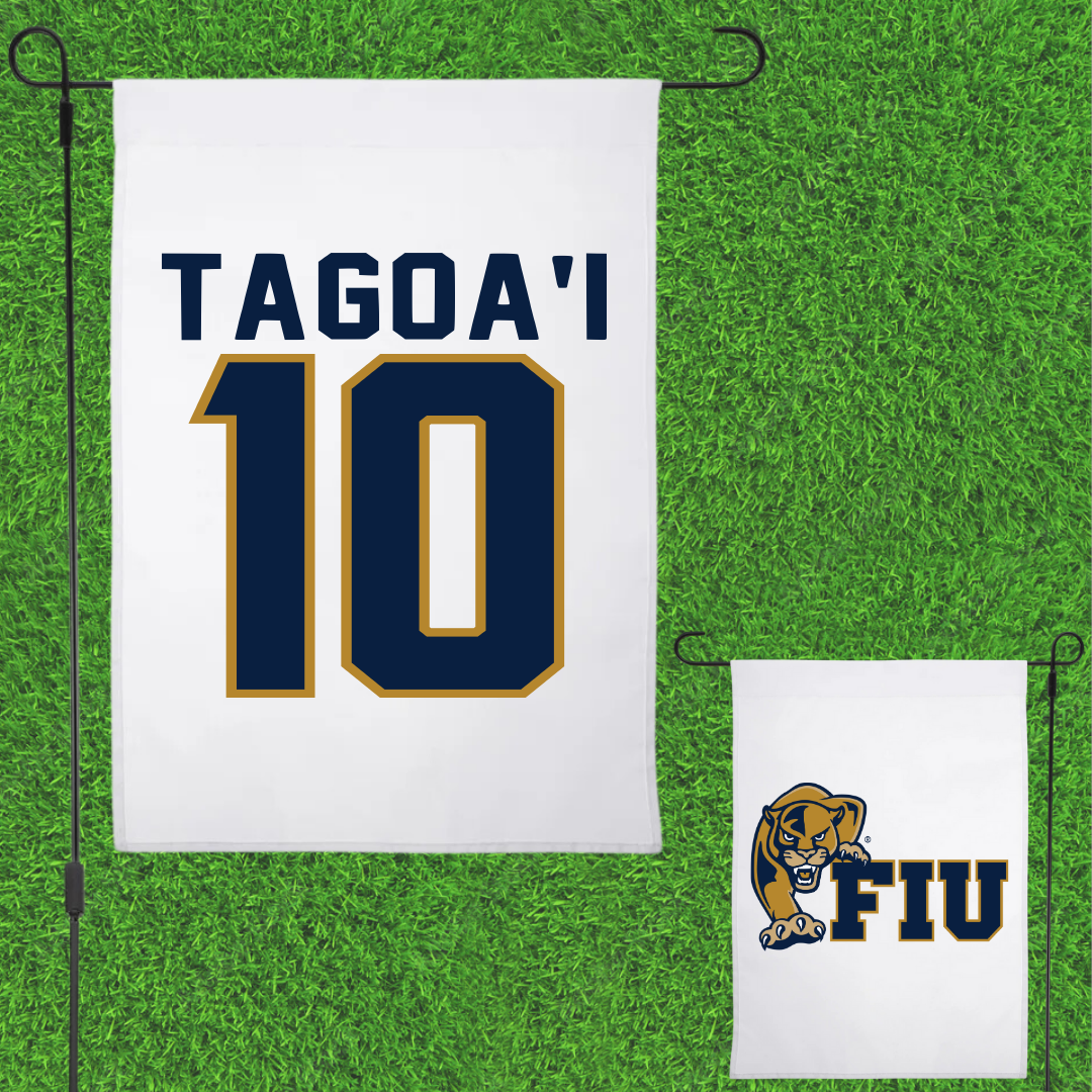 Florida International University Volleyball White Garden Flag - #10 Gianna Tagoa'i