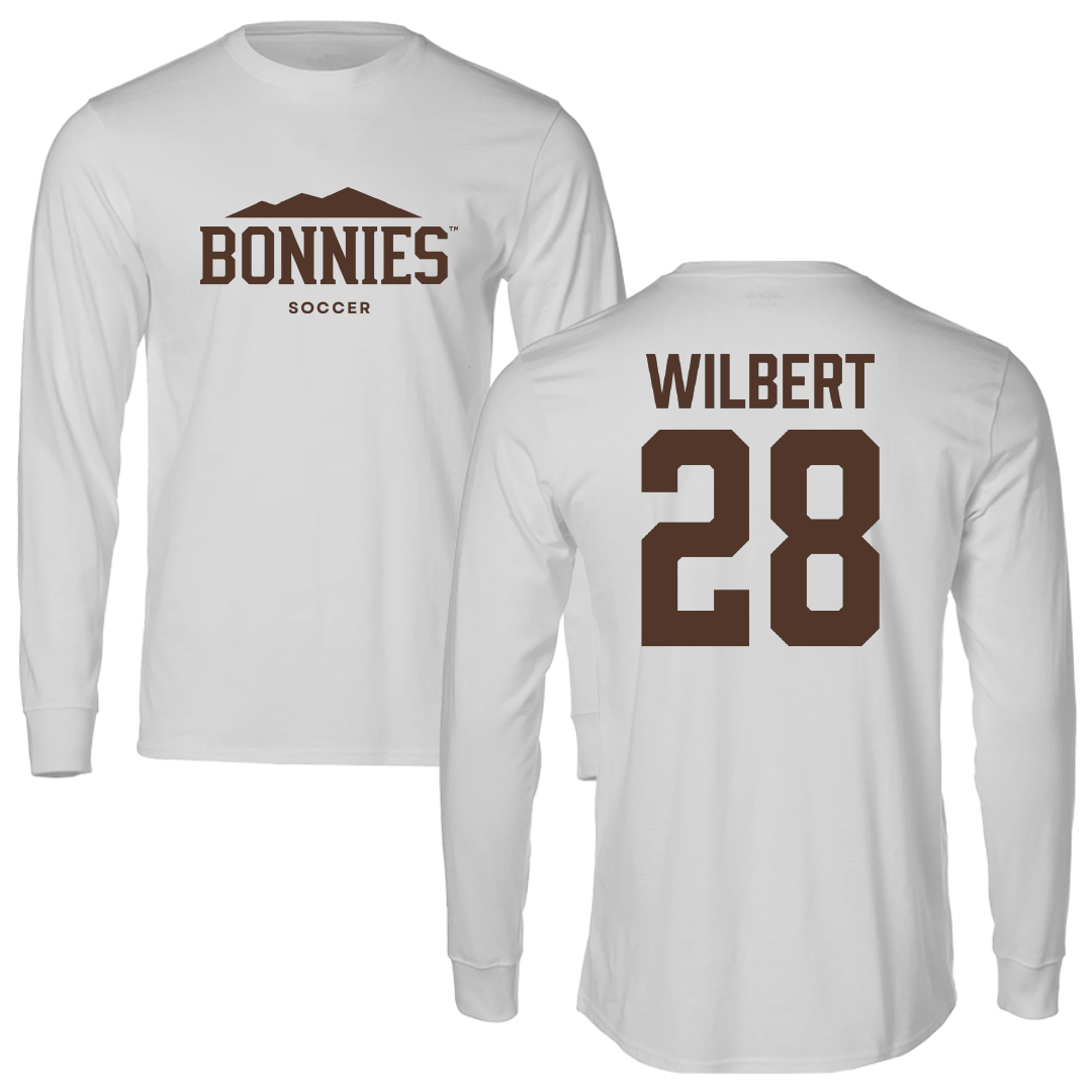 St. Bonaventure University Soccer Light Gray Performance Long Sleeve - #28 Andrew Wilbert