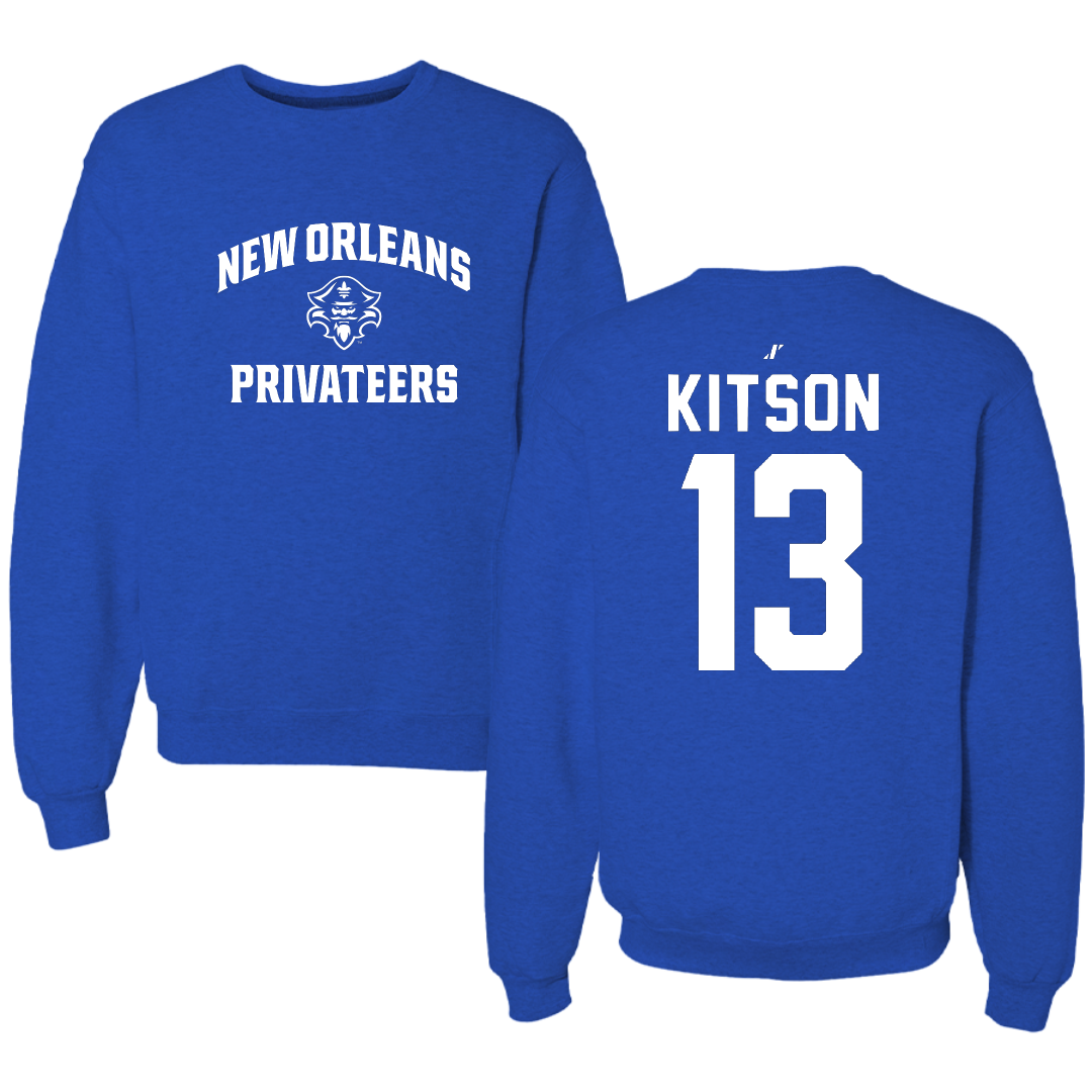 University of New Orleans Volleyball Blue General Crewneck - #13 Irene Kitson