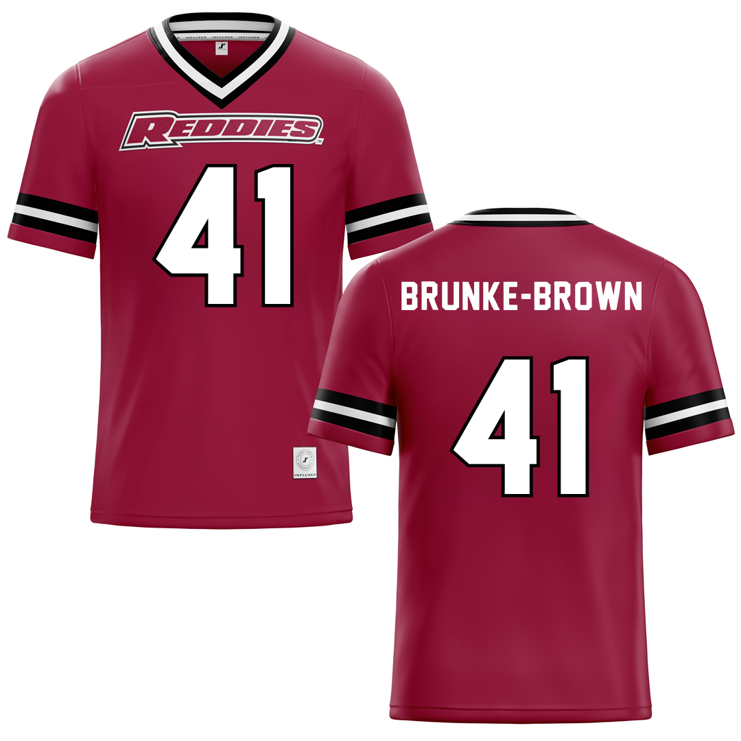 Henderson State University Red Football Jersey - #41 Colton Brunke-Brown