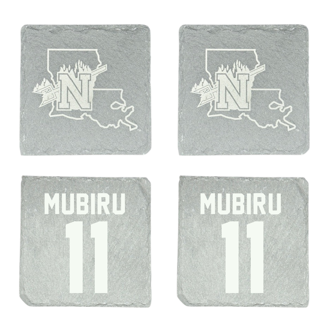 Northwestern State University Basketball Stone Coaster (4 Pack)  - #11 Chris Mubiru